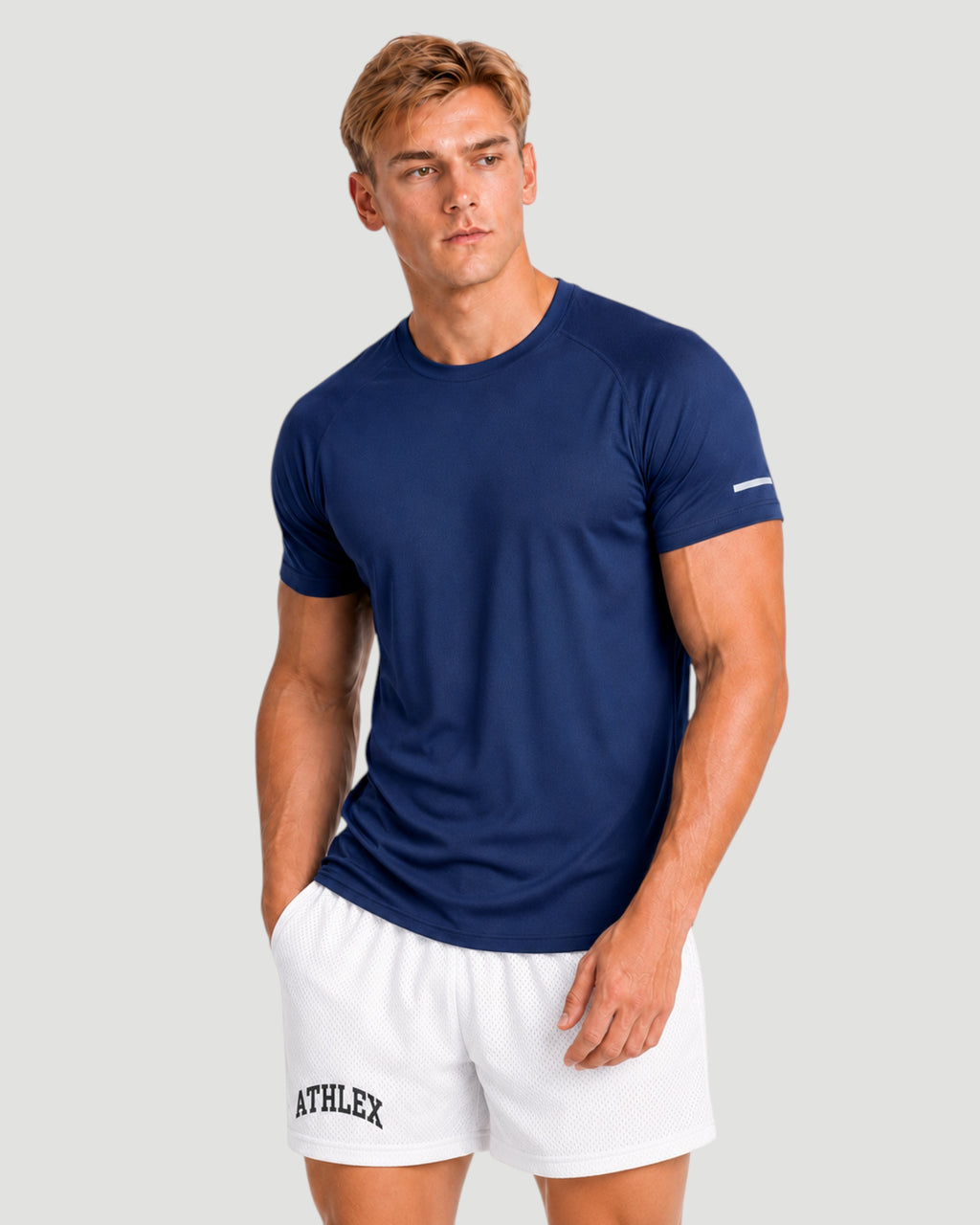 Athlex Navy Dry-Fit Performance T-Shirt