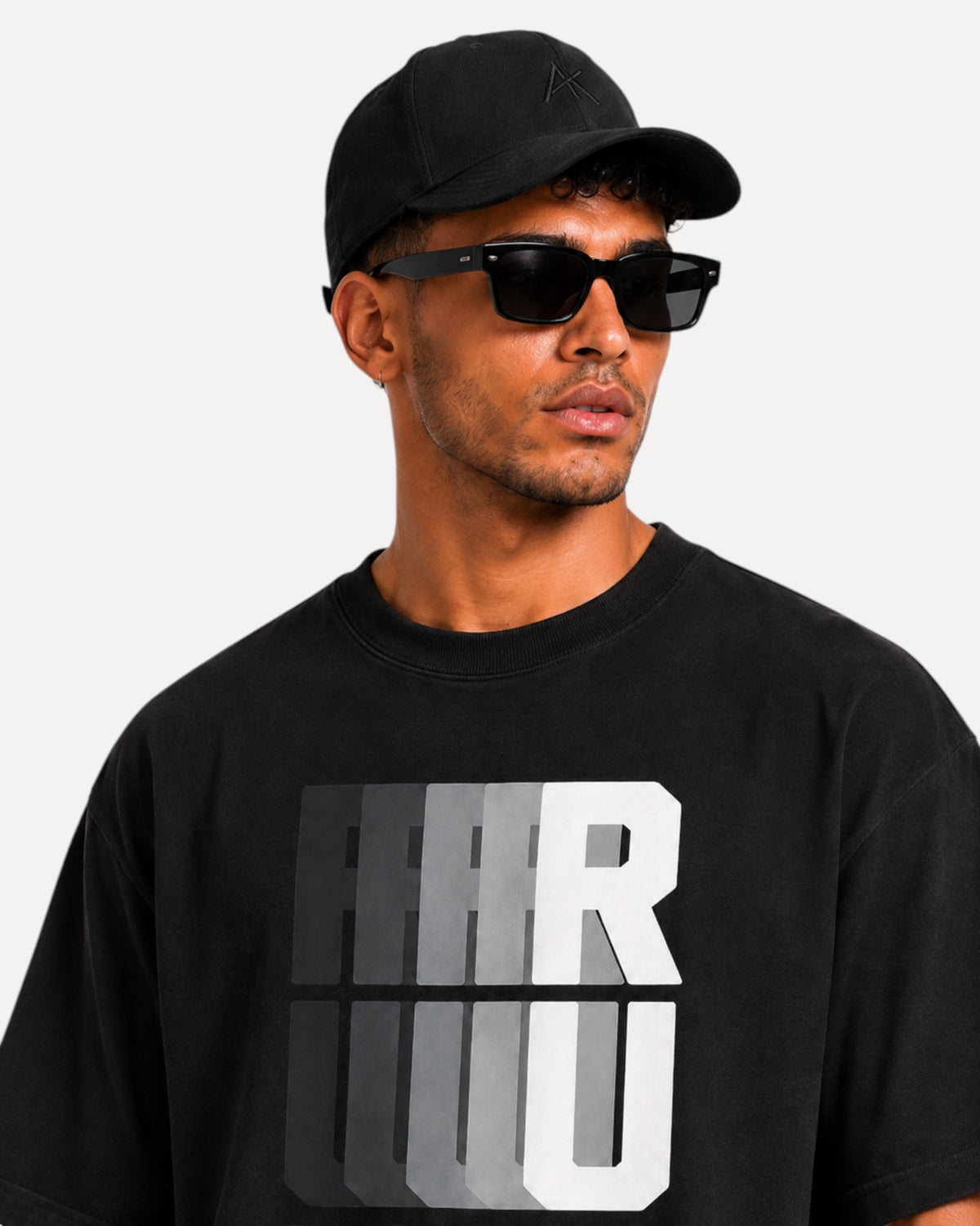 ATHLEX Motion Graphic Oversized T-Shirt – Black