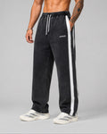 ATHLEX Black Washed Stripe Relaxed Trouser