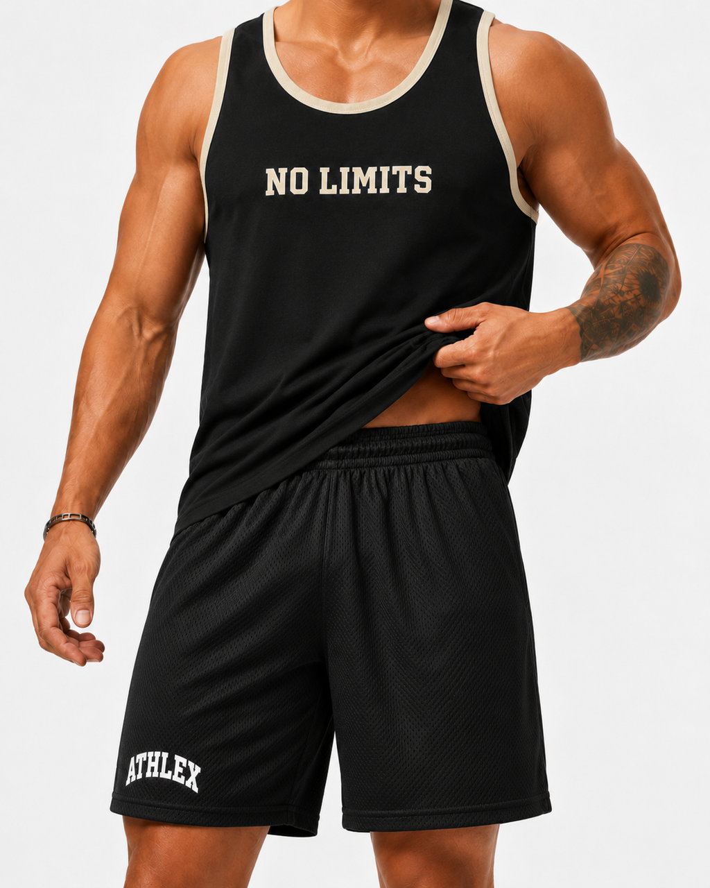 ATHLEX Varsity Mesh Basketball Shorts – Jet Black