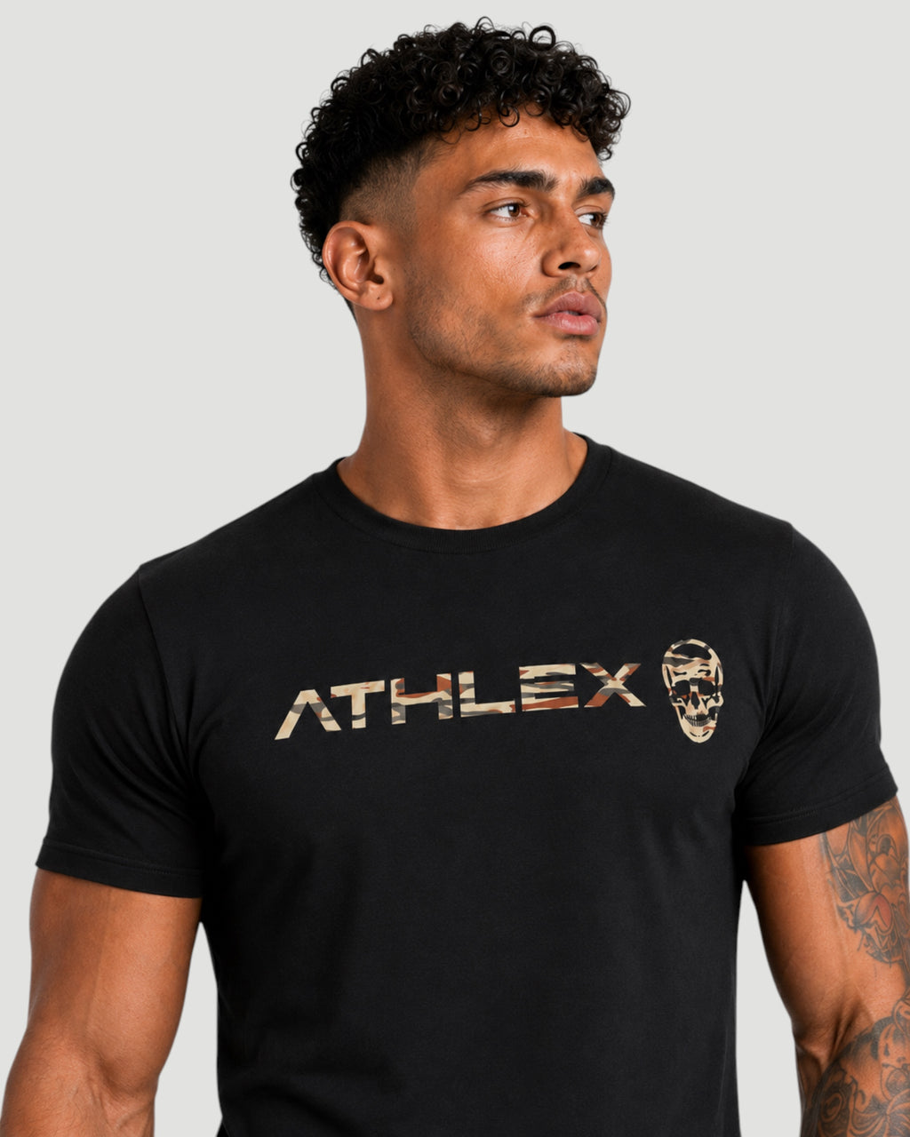 ATHLEX Phantom Skull Cotton Tee – Black