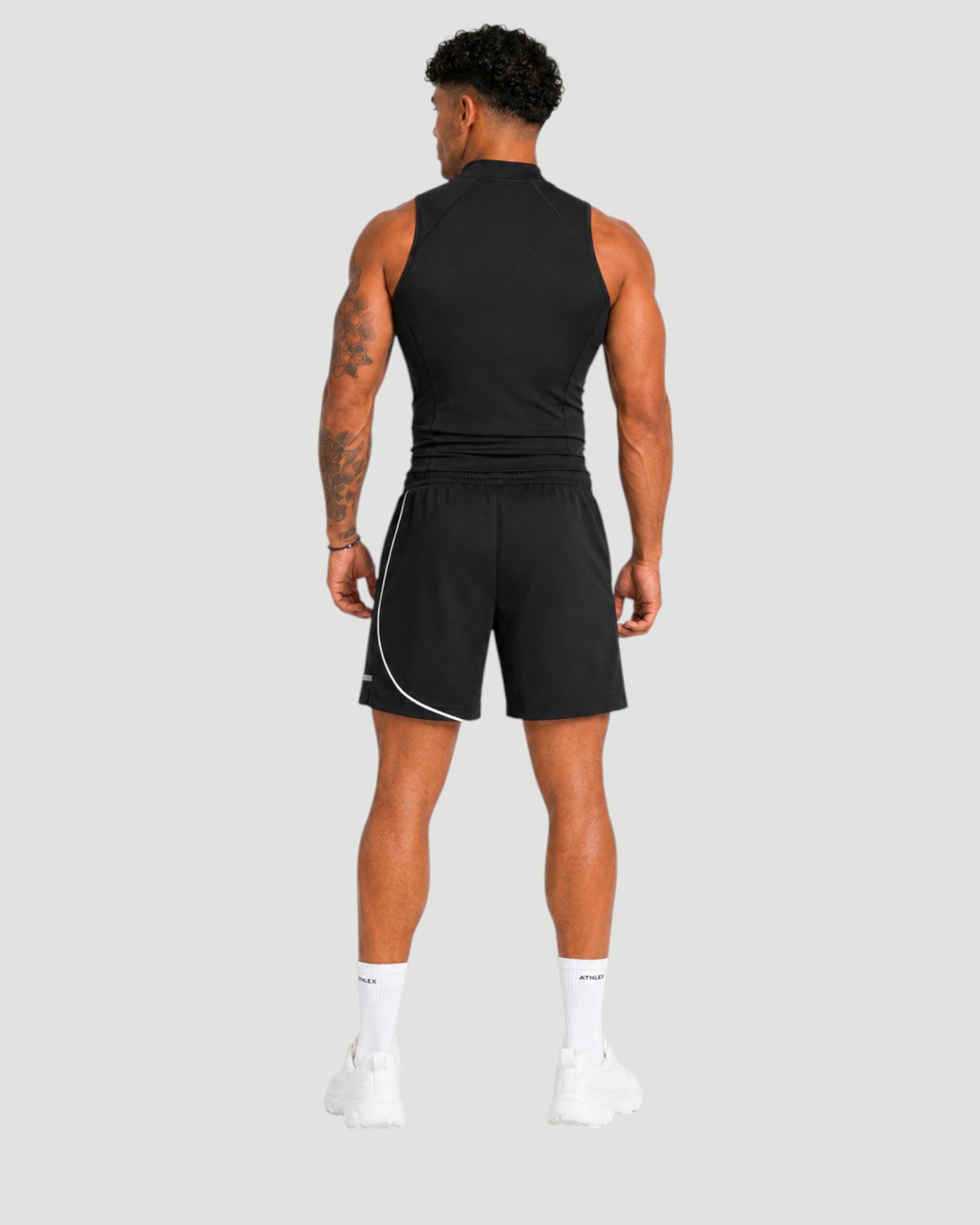 ATHLEX High Neck Compression Sleeveless Shirt - Black