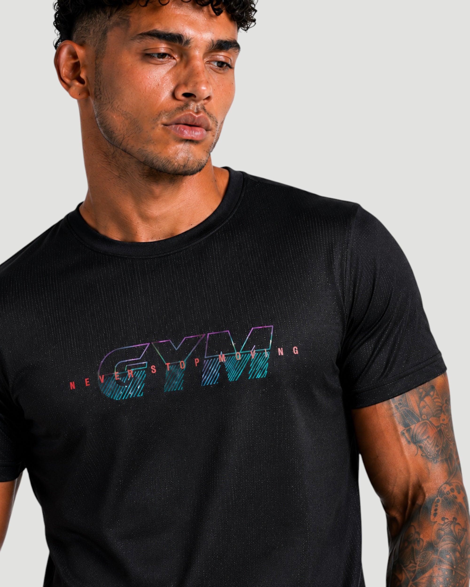 ATHLEX Men’s Black GYM Dry Fit Performance T-Shirt