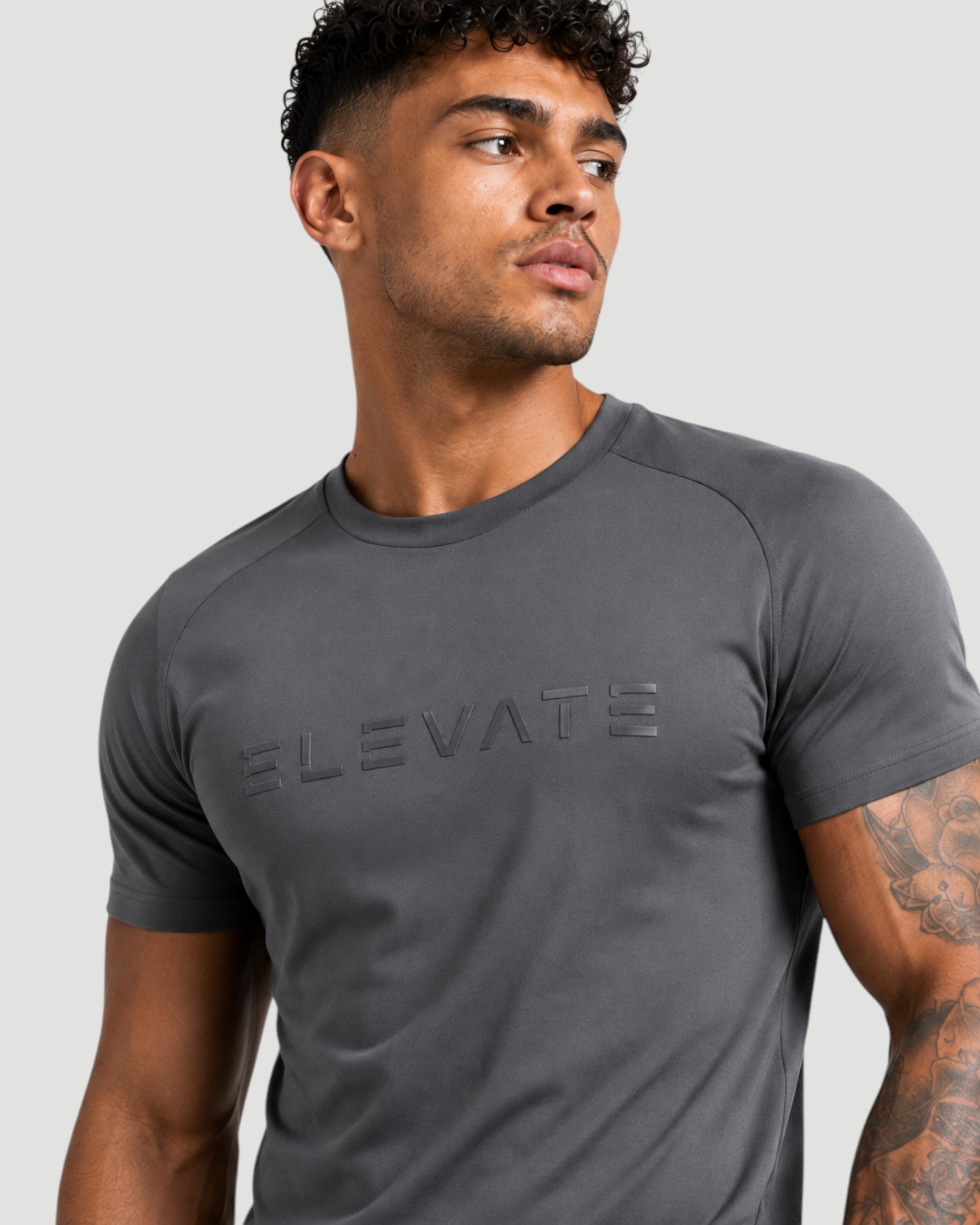 ATHLEX Men’s Grey Elevate Cotton T-Shirt