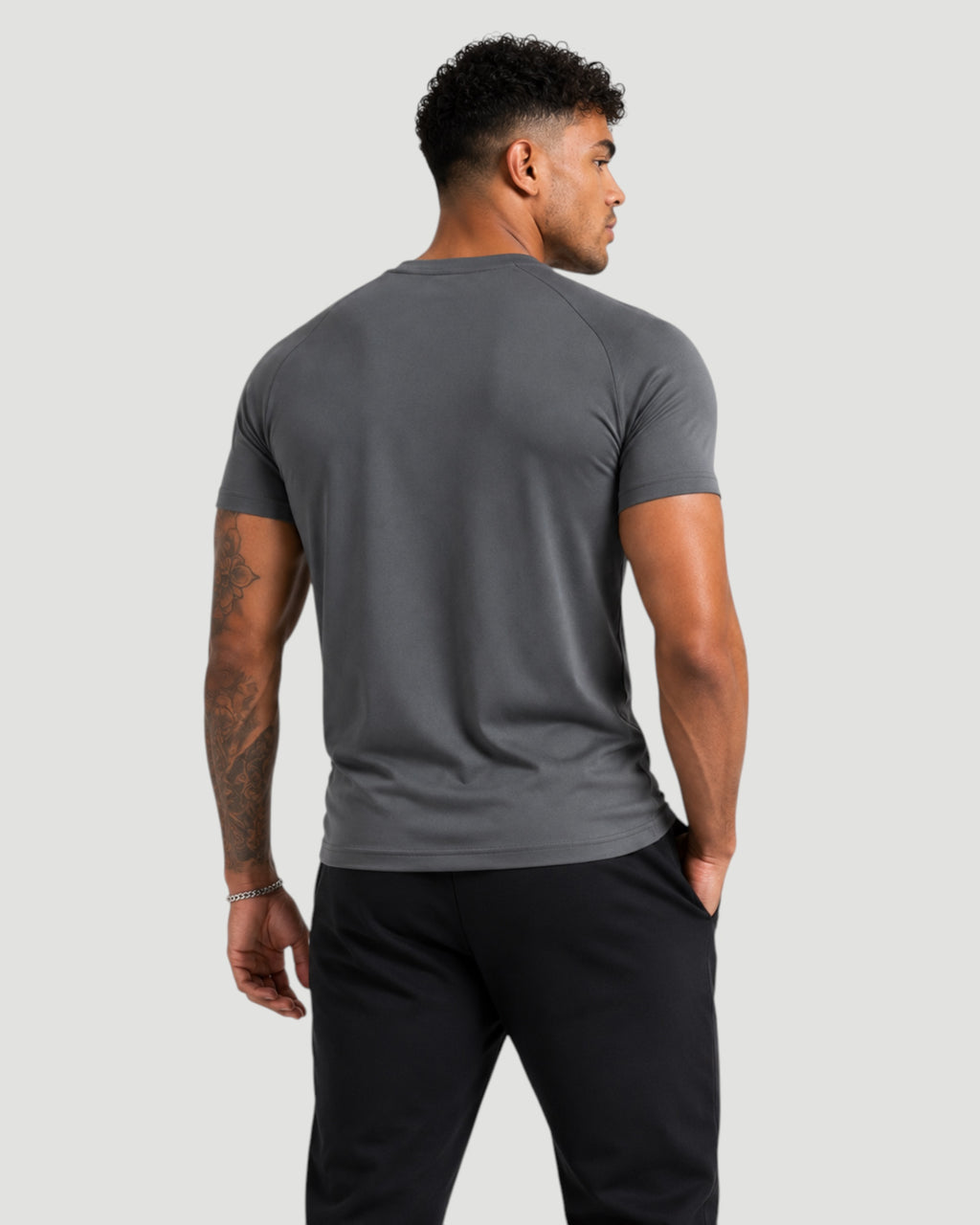 ATHLEX Men’s Grey Elevate Cotton T-Shirt