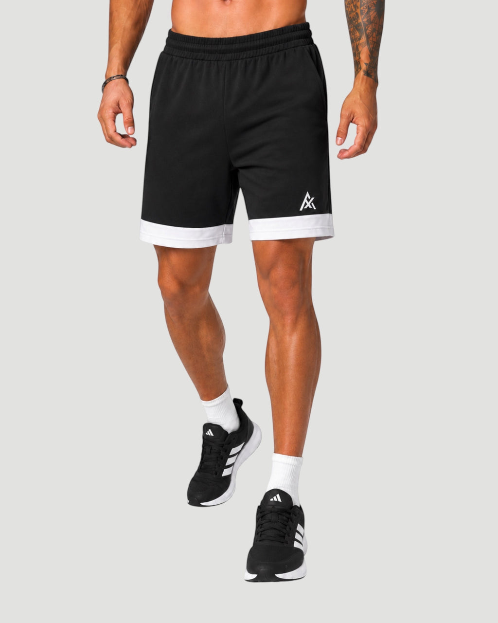 ATHLEX Core Training Shorts - Black/White