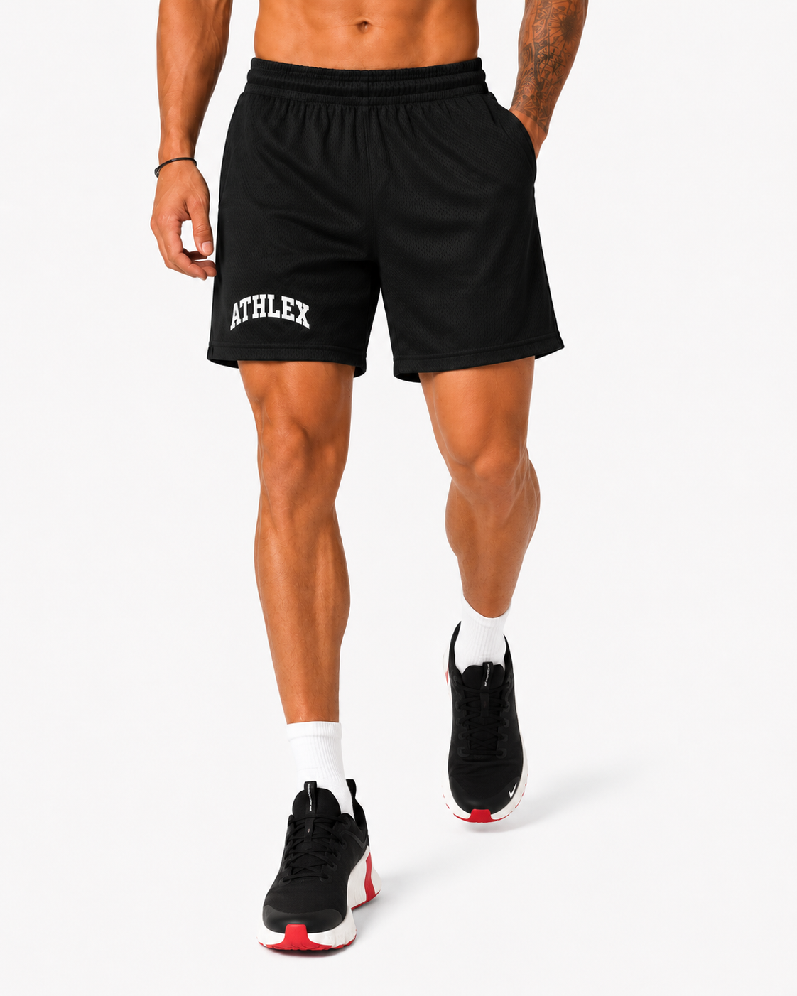 ATHLEX Varsity Mesh Basketball Shorts – Jet Black