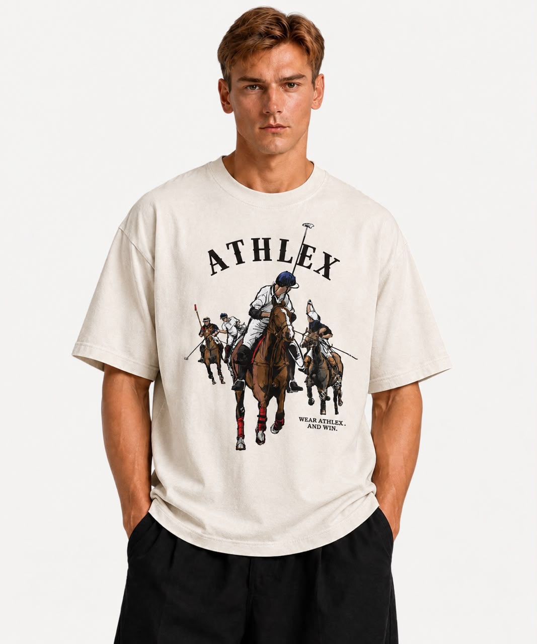 Athlex Premium Oversized T-Shirt – 100% Cotton 230 GSM Graphic Tee
