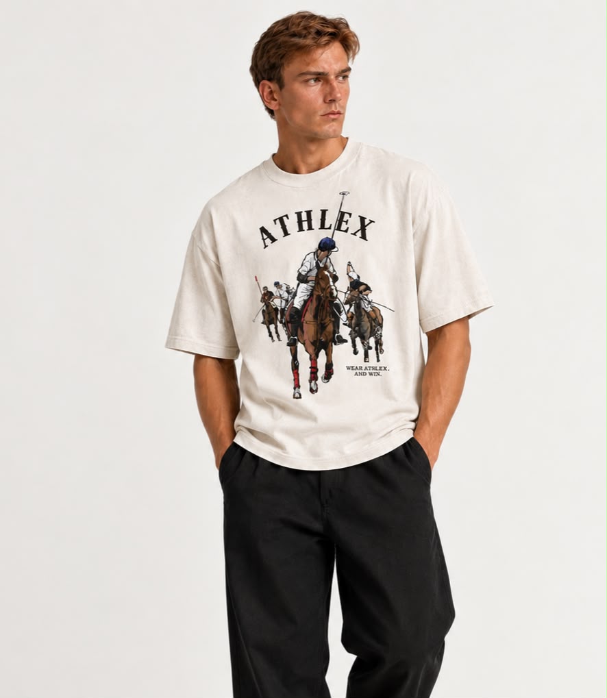 Athlex Premium Oversized T-Shirt – 100% Cotton 230 GSM Graphic Tee