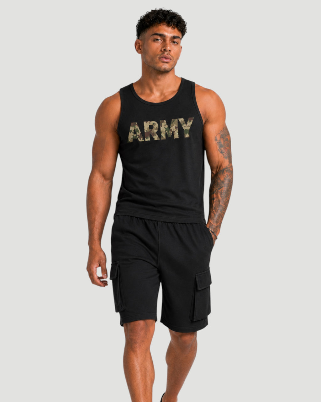 ATHLEX Army Sleeveless Tank - Black