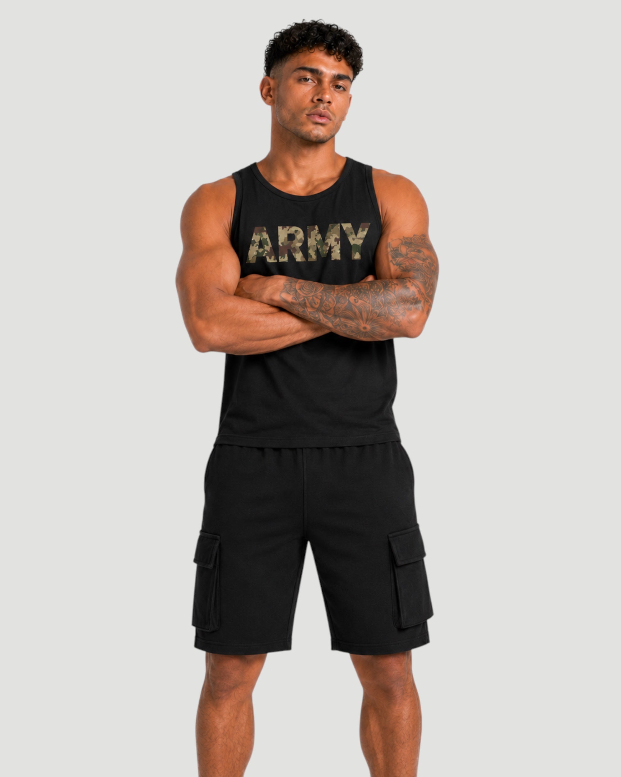 ATHLEX Army Sleeveless Tank - Black