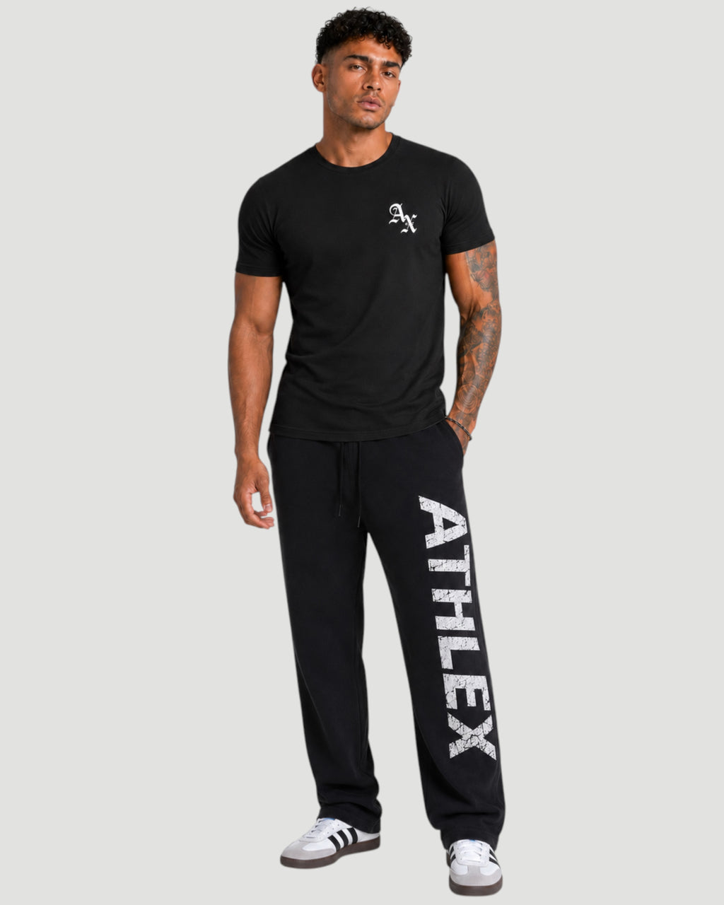 Athlex AX Black Cotton Logo T-Shirt