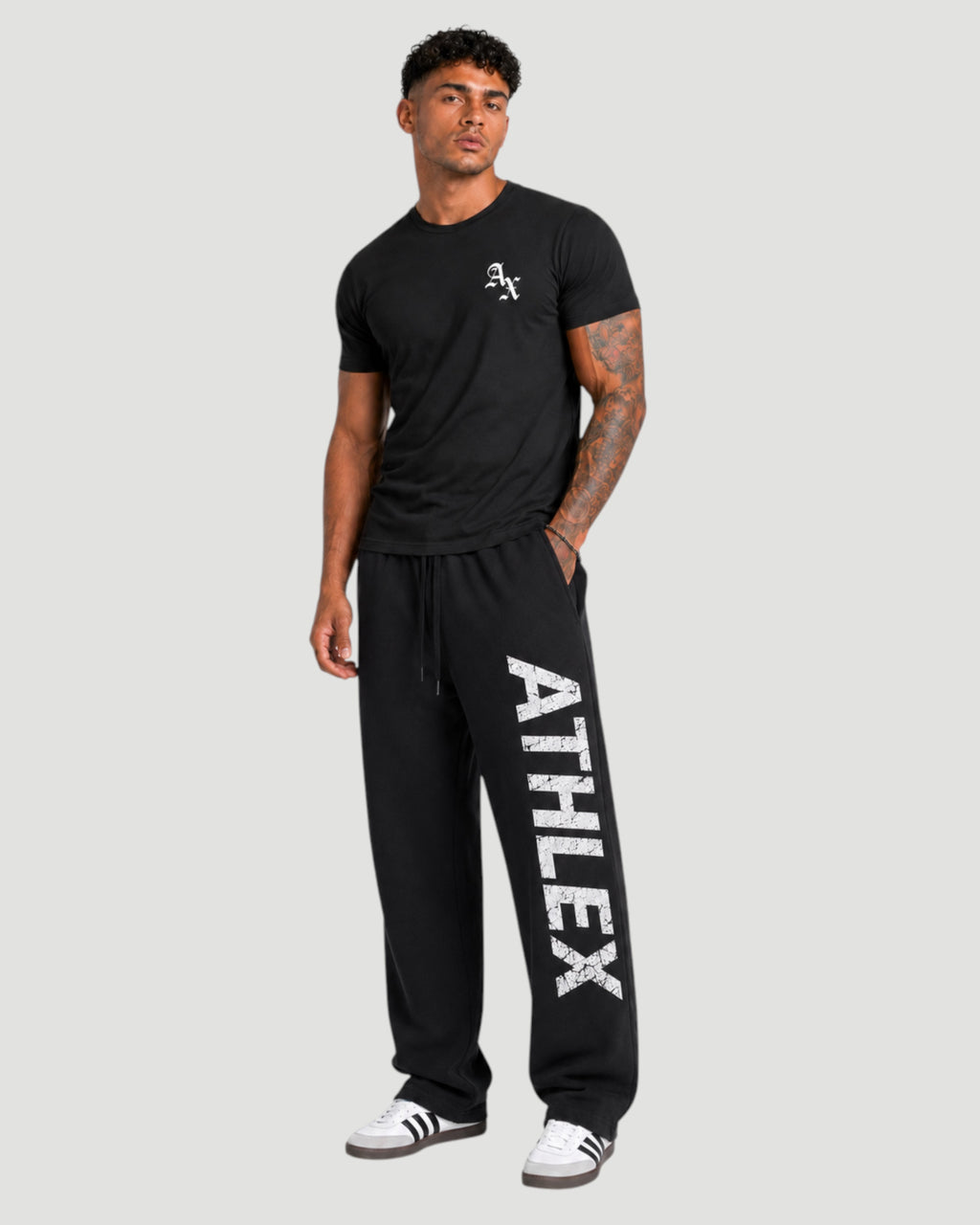 Athlex AX Black Cotton Logo T-Shirt