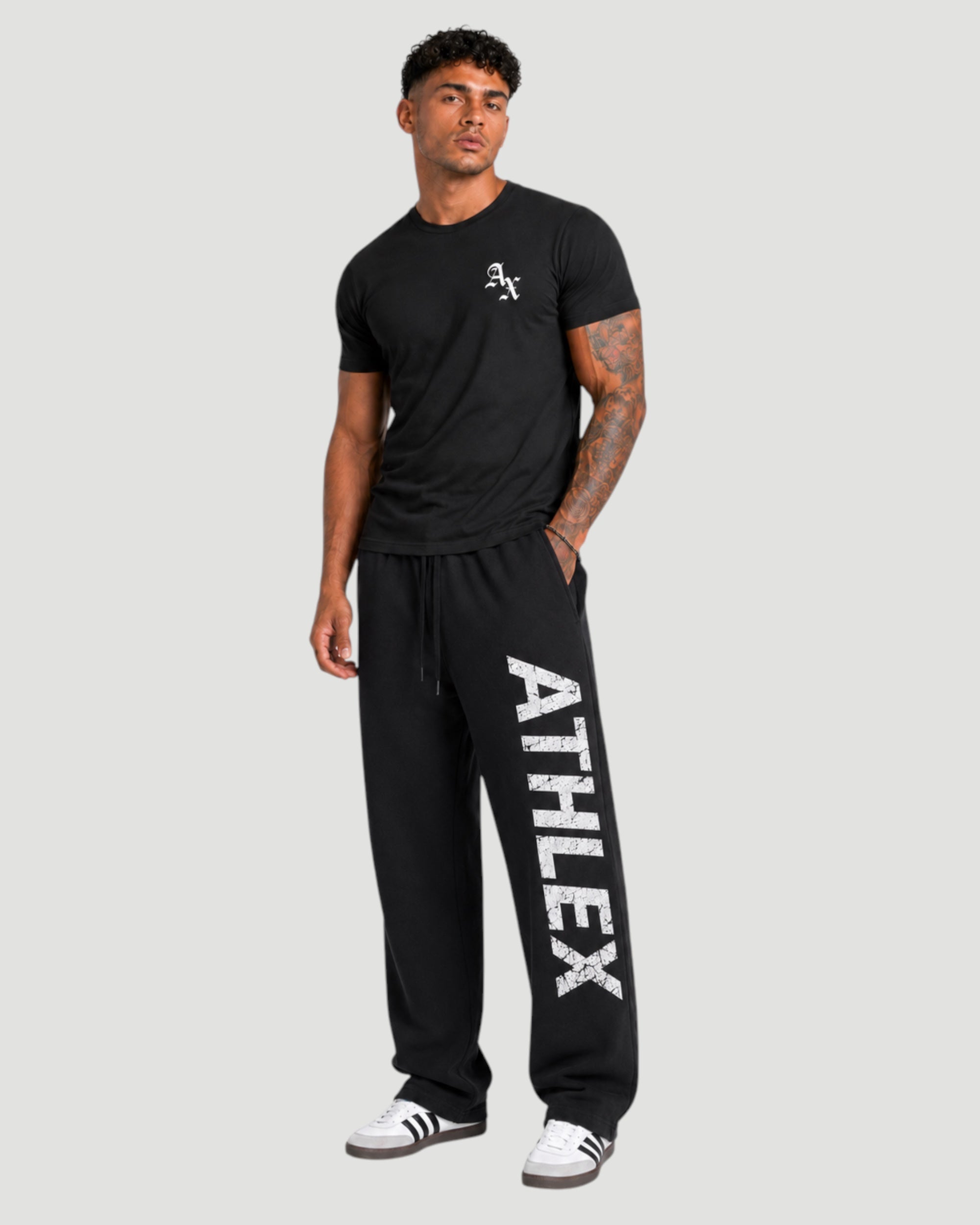Athlex AX Black Cotton Logo T-Shirt