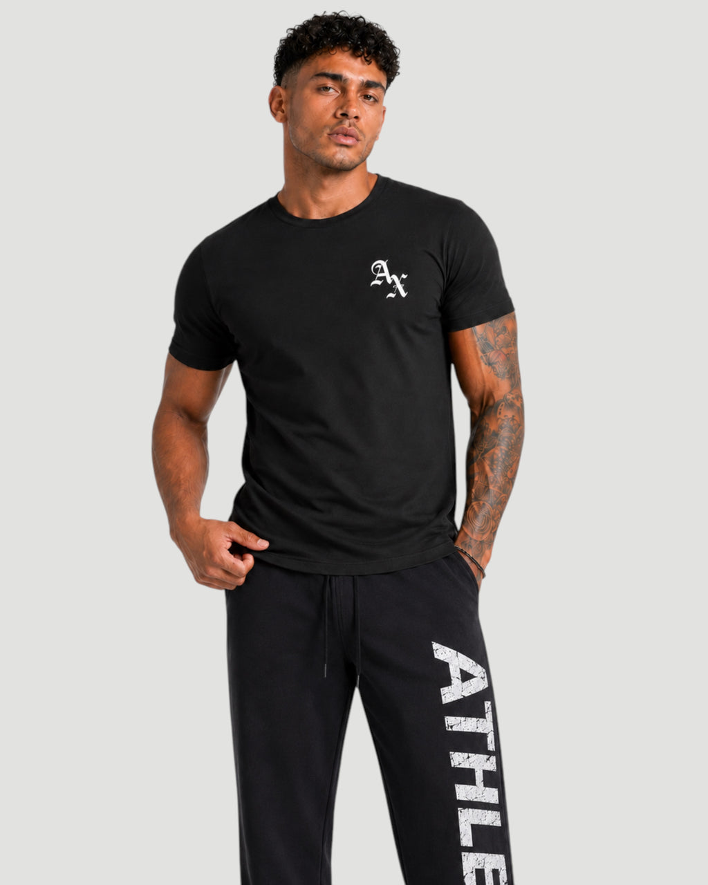 Athlex AX Black Cotton Logo T-Shirt
