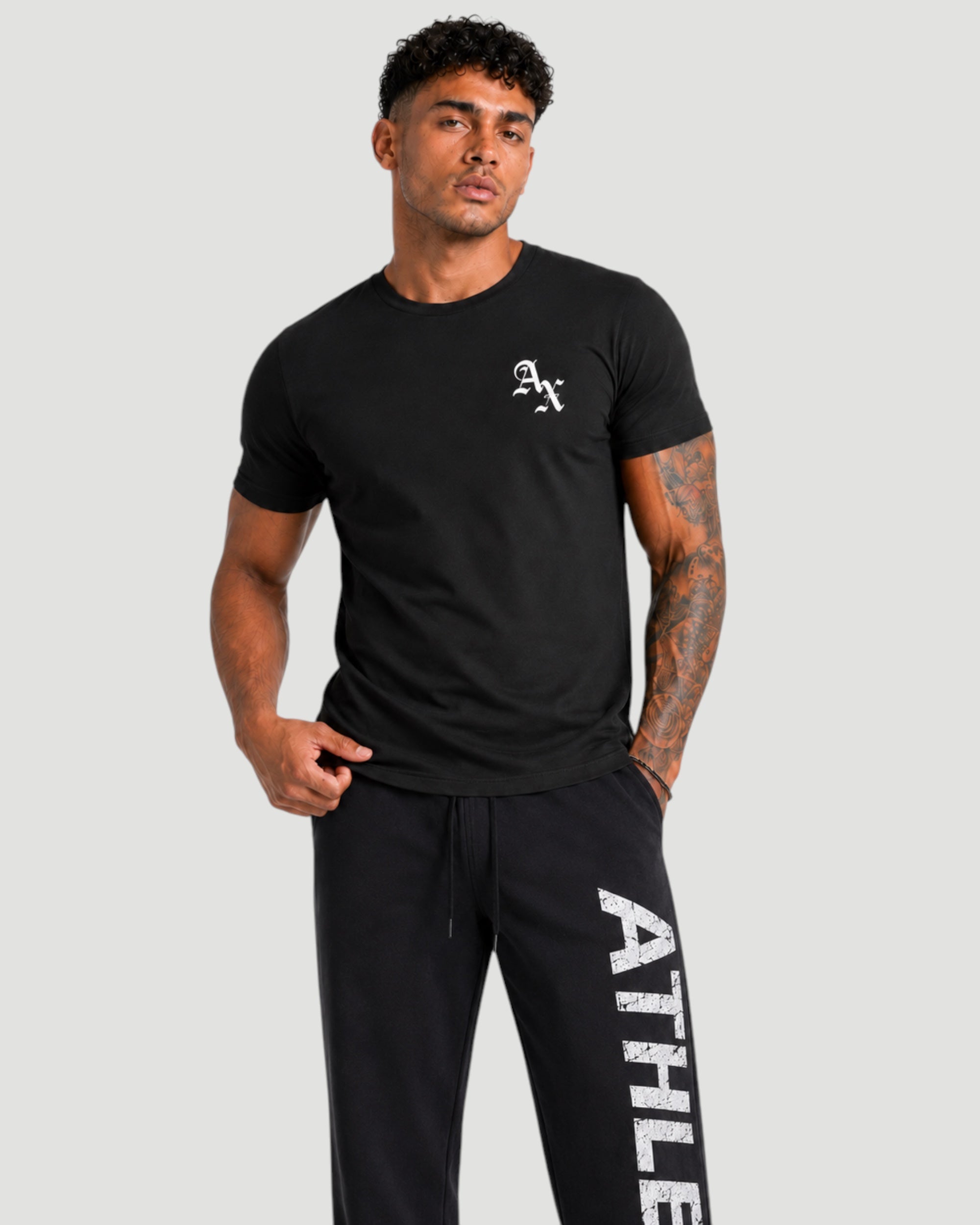 Athlex AX Black Cotton Logo T-Shirt