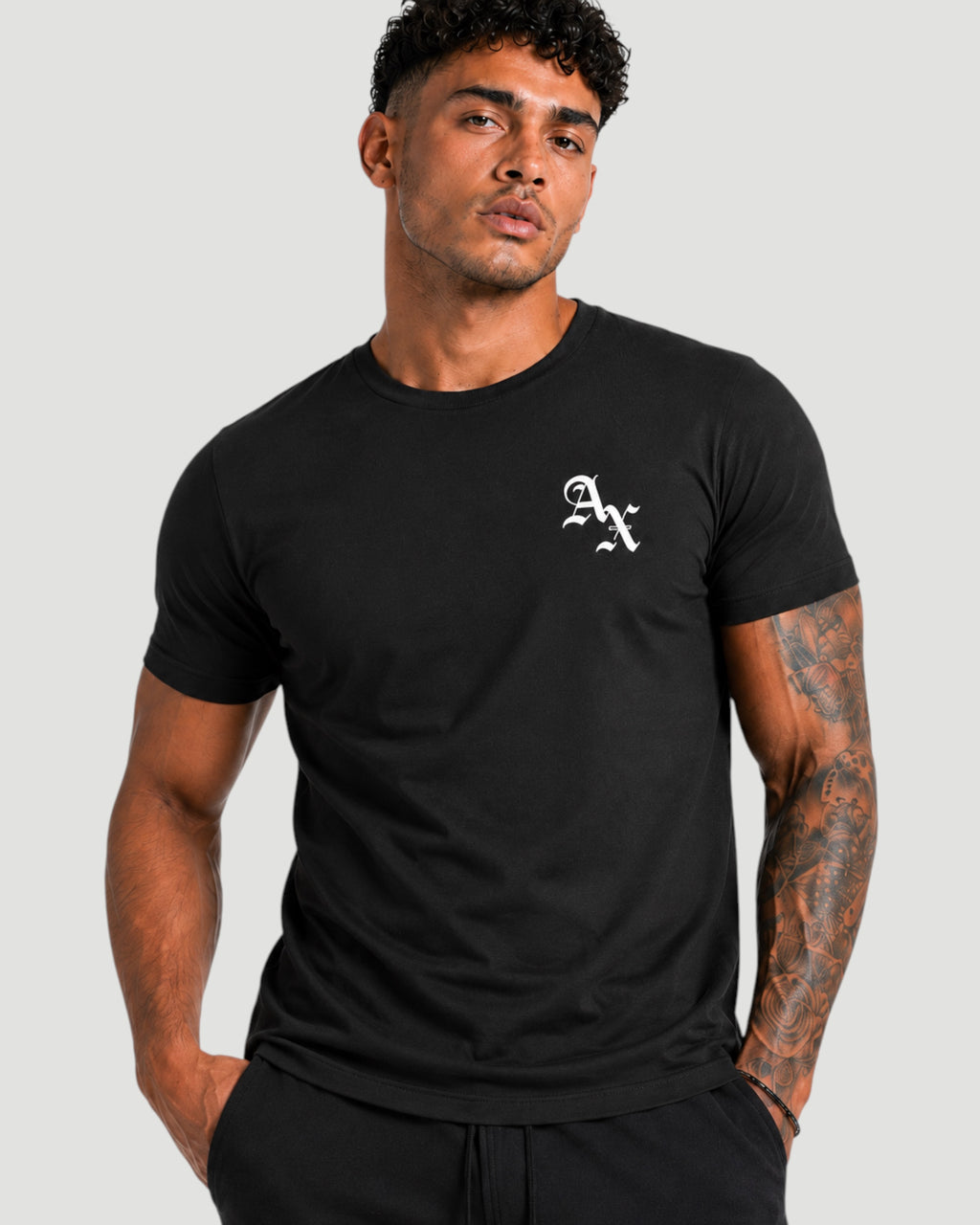 Athlex AX Black Cotton Logo T-Shirt