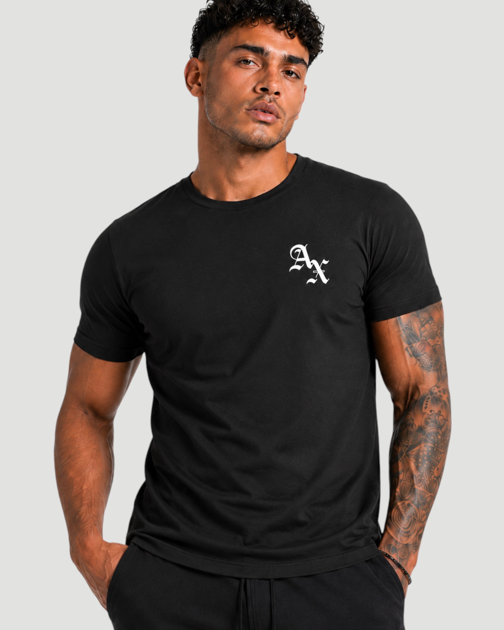 Athlex AX Black Cotton Logo T-Shirt