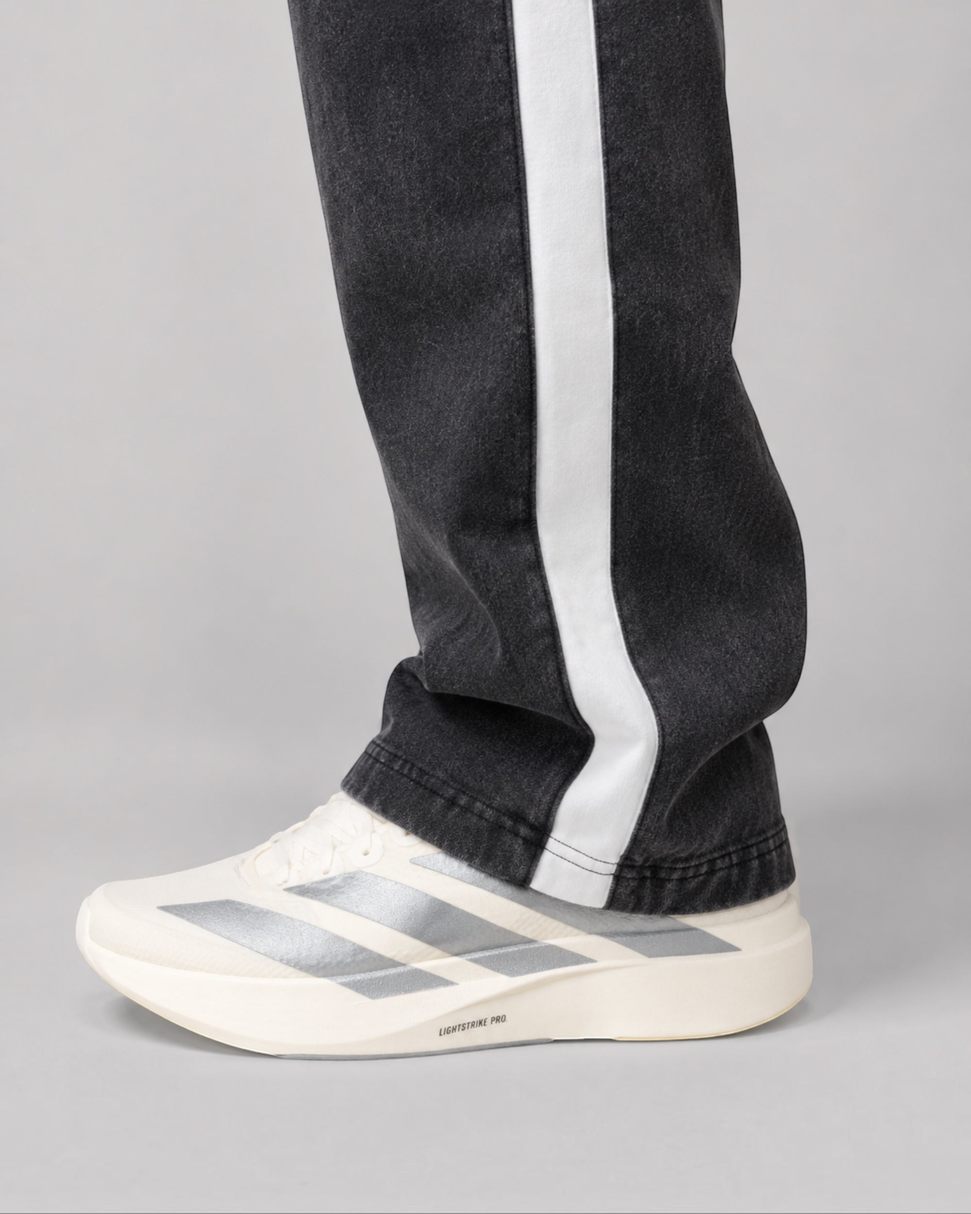 ATHLEX Black Washed Stripe Relaxed Trouser