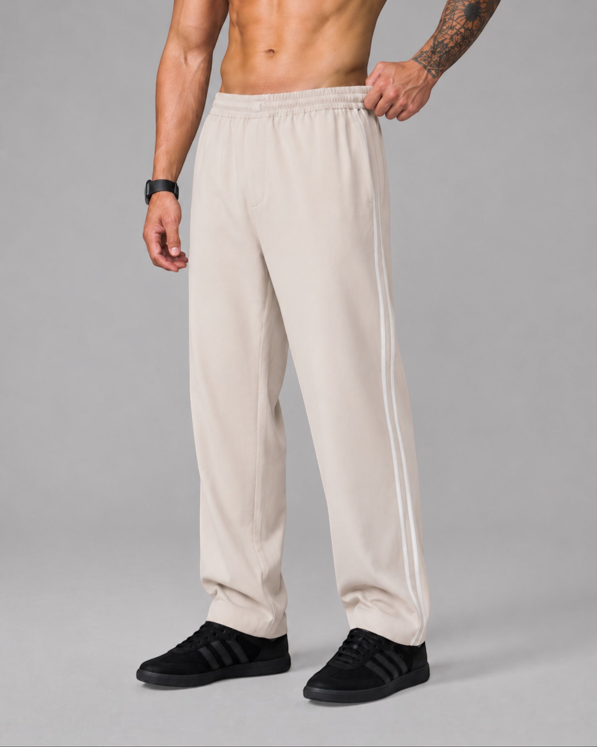 ATHLEX Essential Premium Cotton Terry Sweatpants – Sand Beige