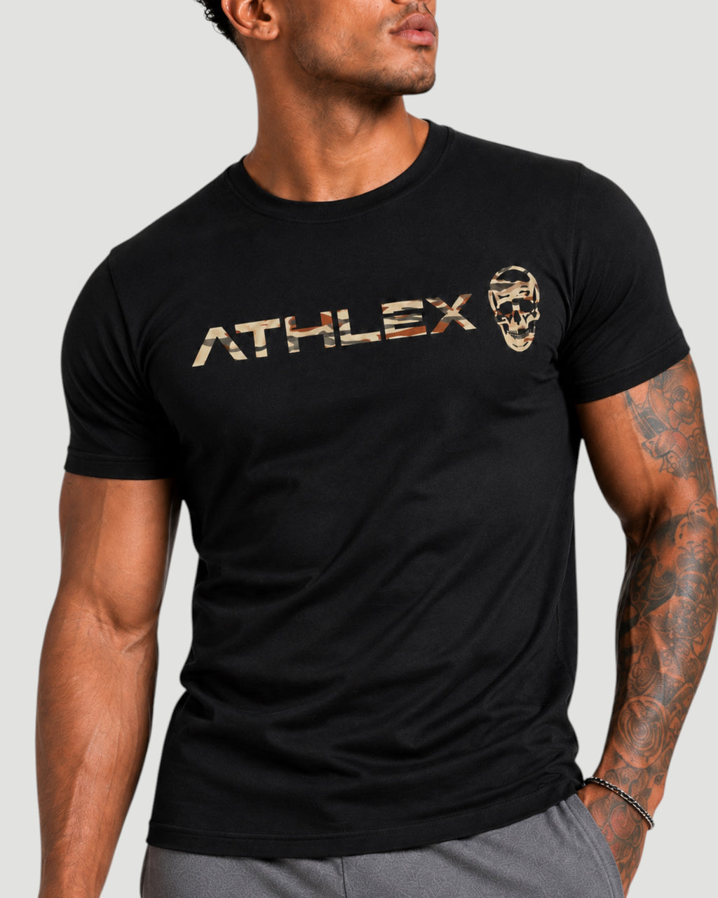 ATHLEX Phantom Skull Cotton Tee – Black