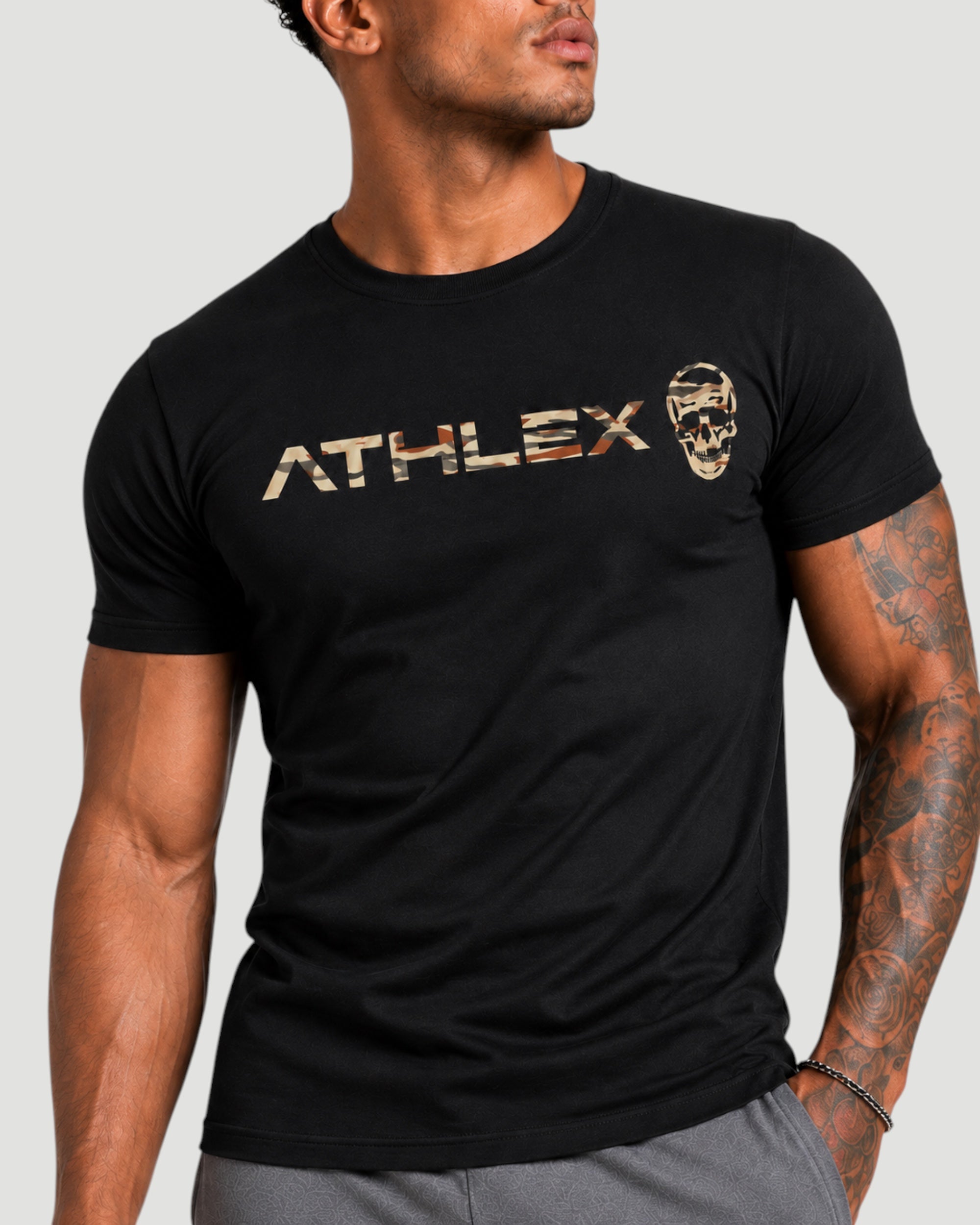 ATHLEX Phantom Skull Cotton Tee – Black