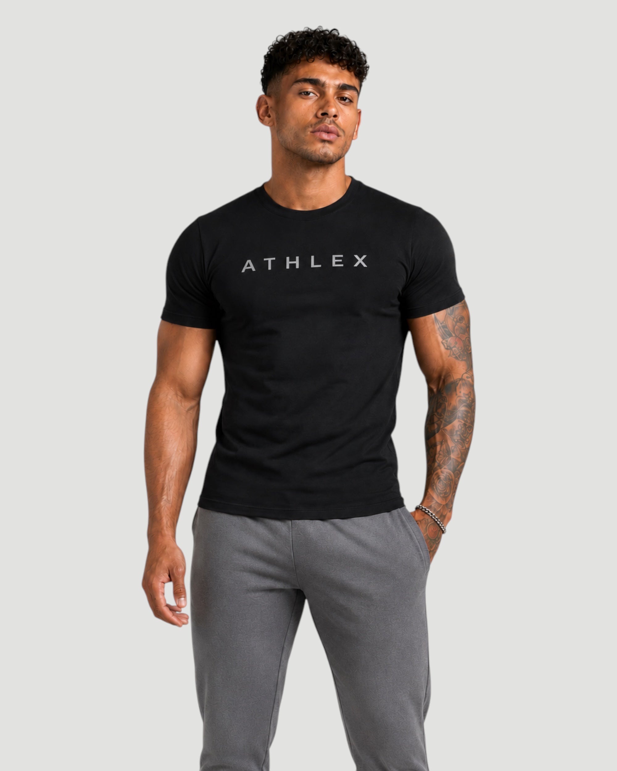 ATHLEX ShadowFlex Cotton Tee – Black
