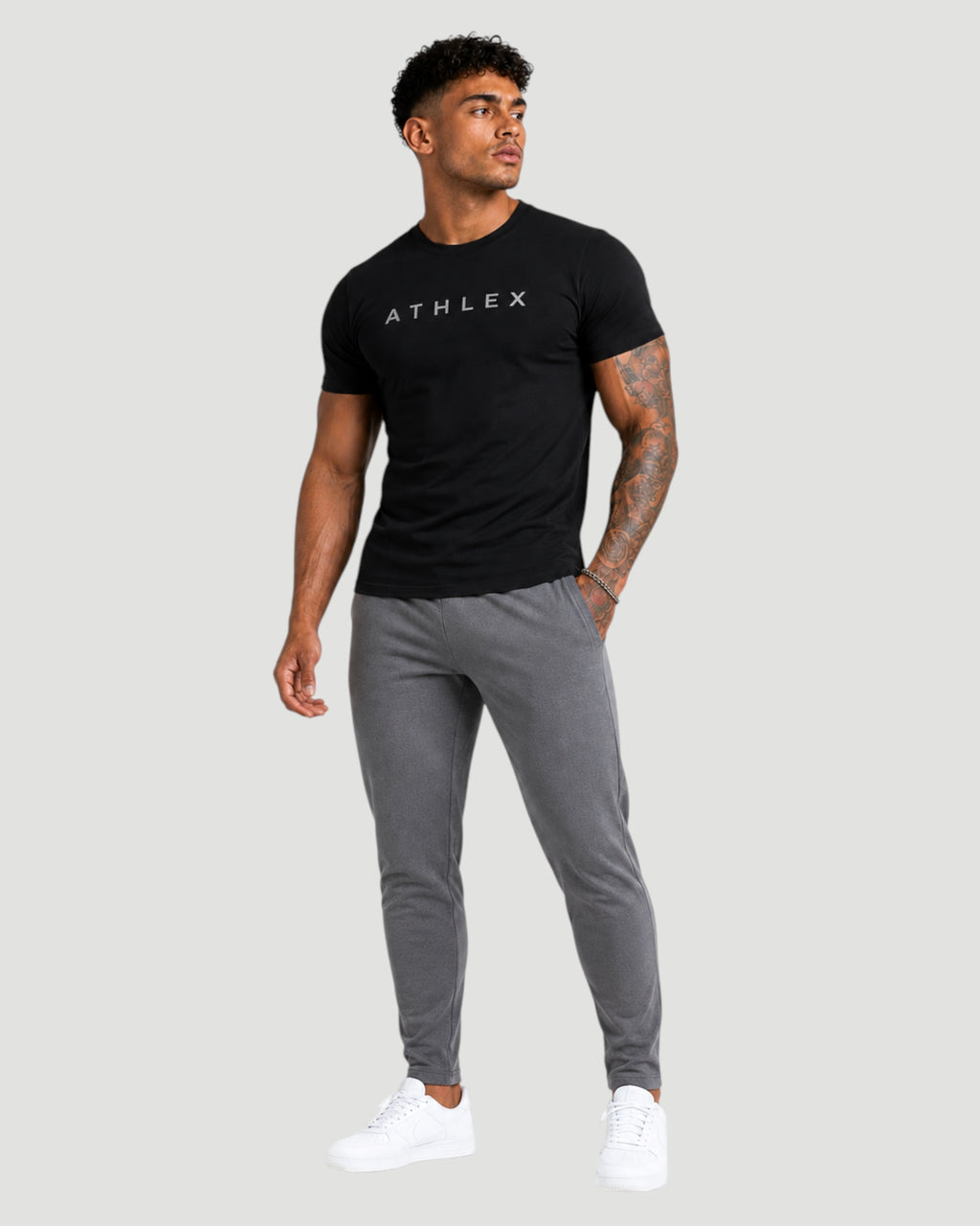 ATHLEX ShadowFlex Cotton Tee – Black