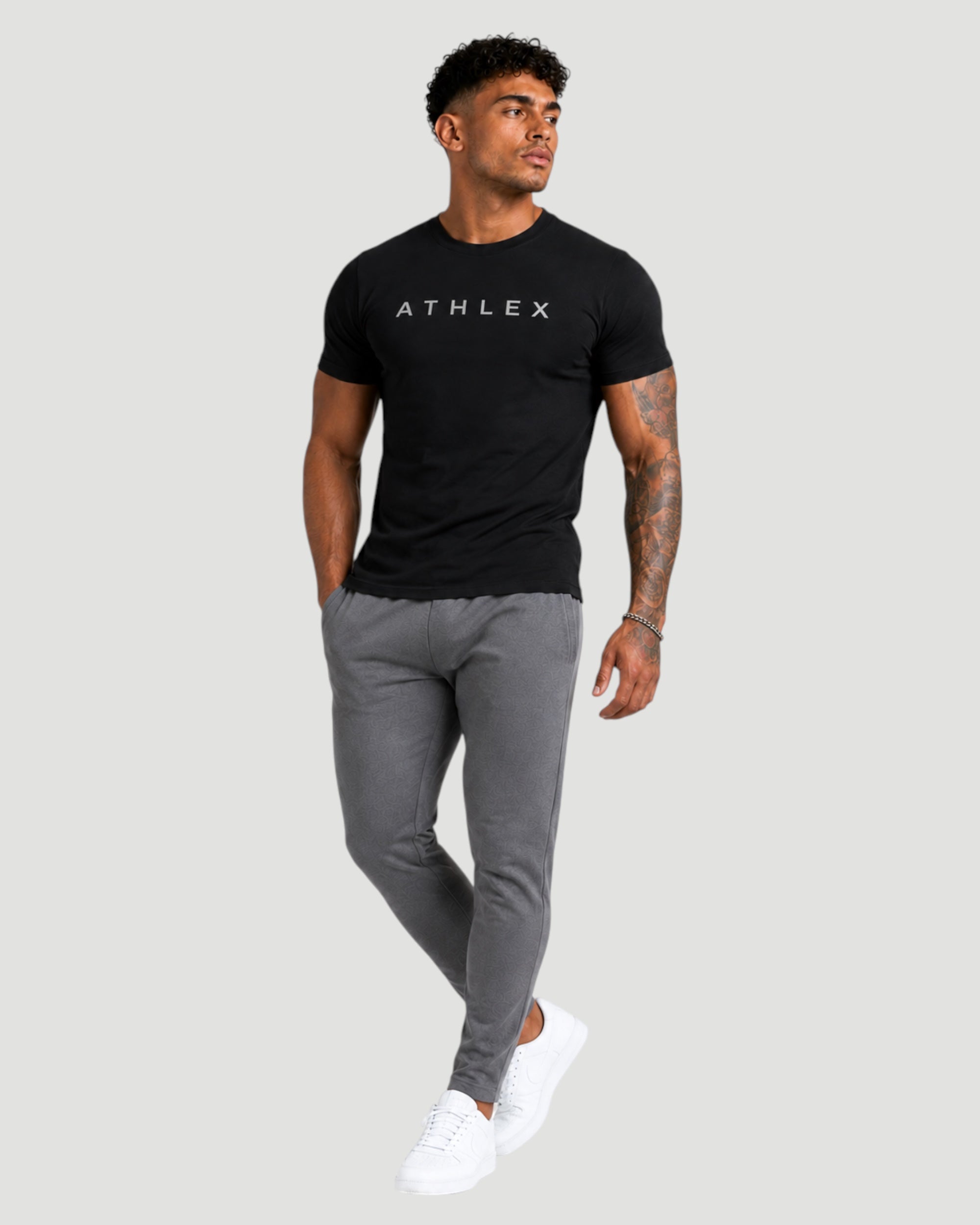 ATHLEX ShadowFlex Cotton Tee – Black