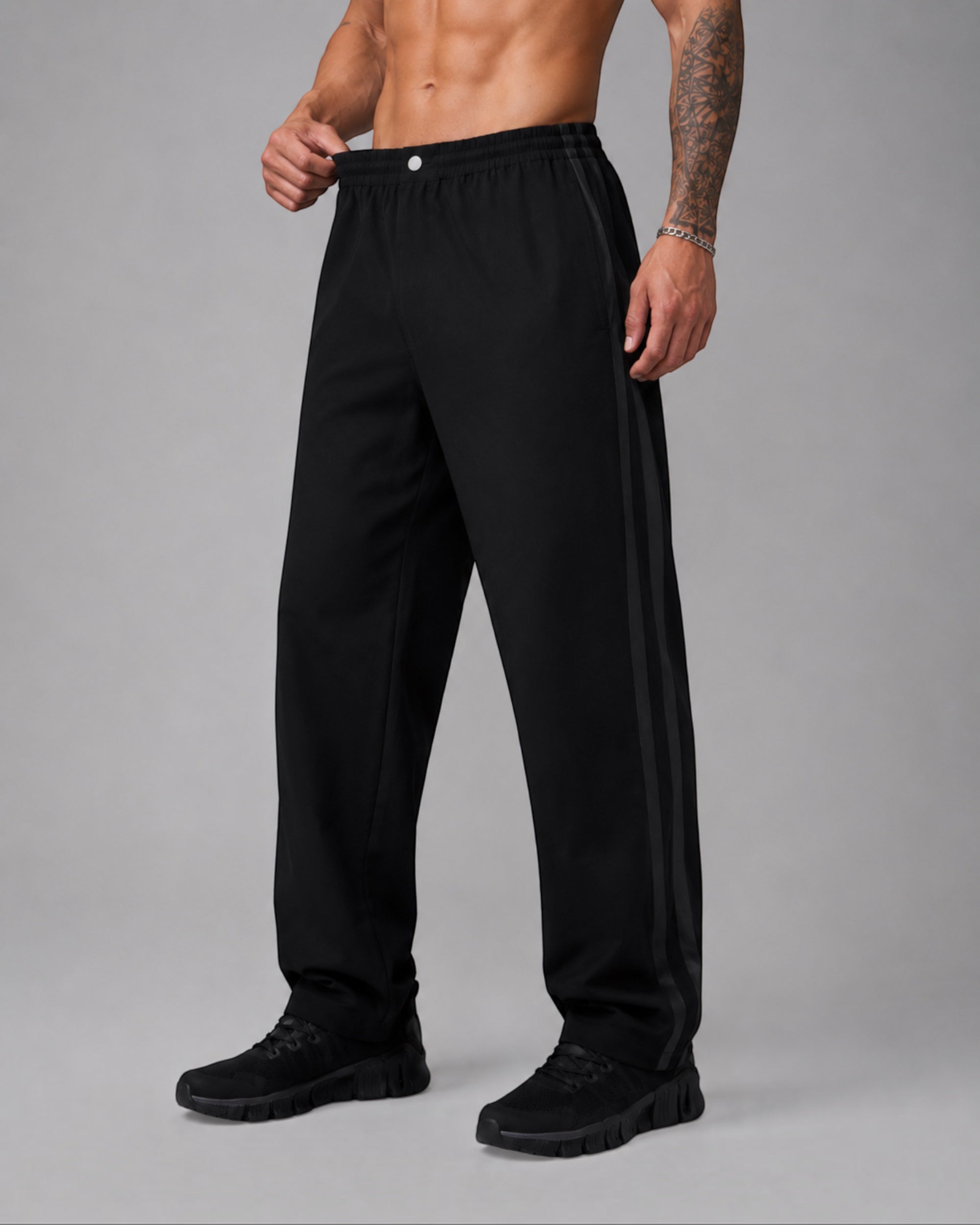 ATHLEX Shadowline Straight-Leg Track Pants – Jet Black