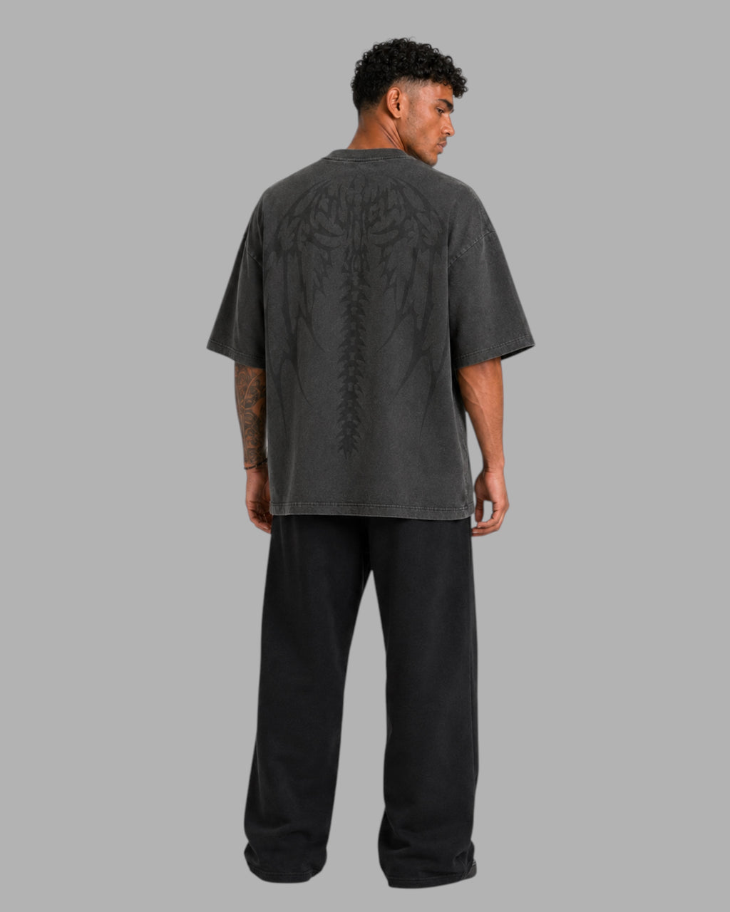 Athlex Oversized Essential T-Shirt – Washed Charcoal