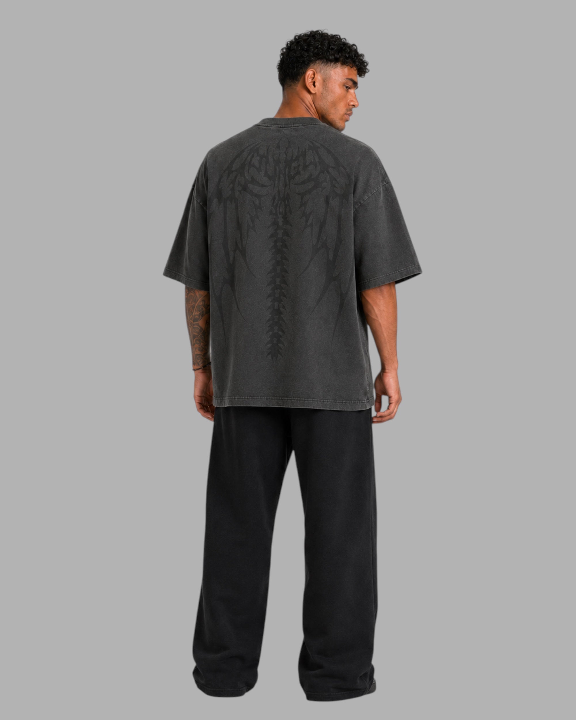 Athlex Oversized Essential T-Shirt – Washed Charcoal