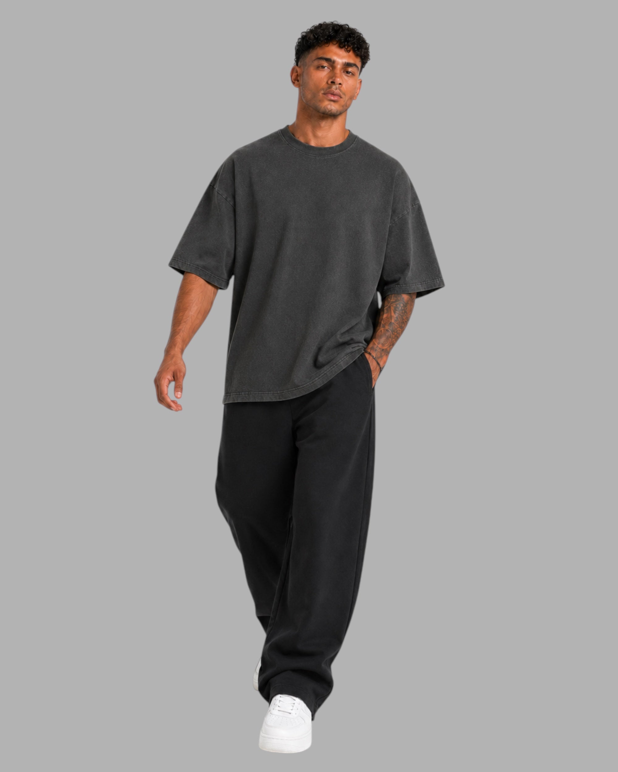 Athlex Oversized Essential T-Shirt – Washed Charcoal