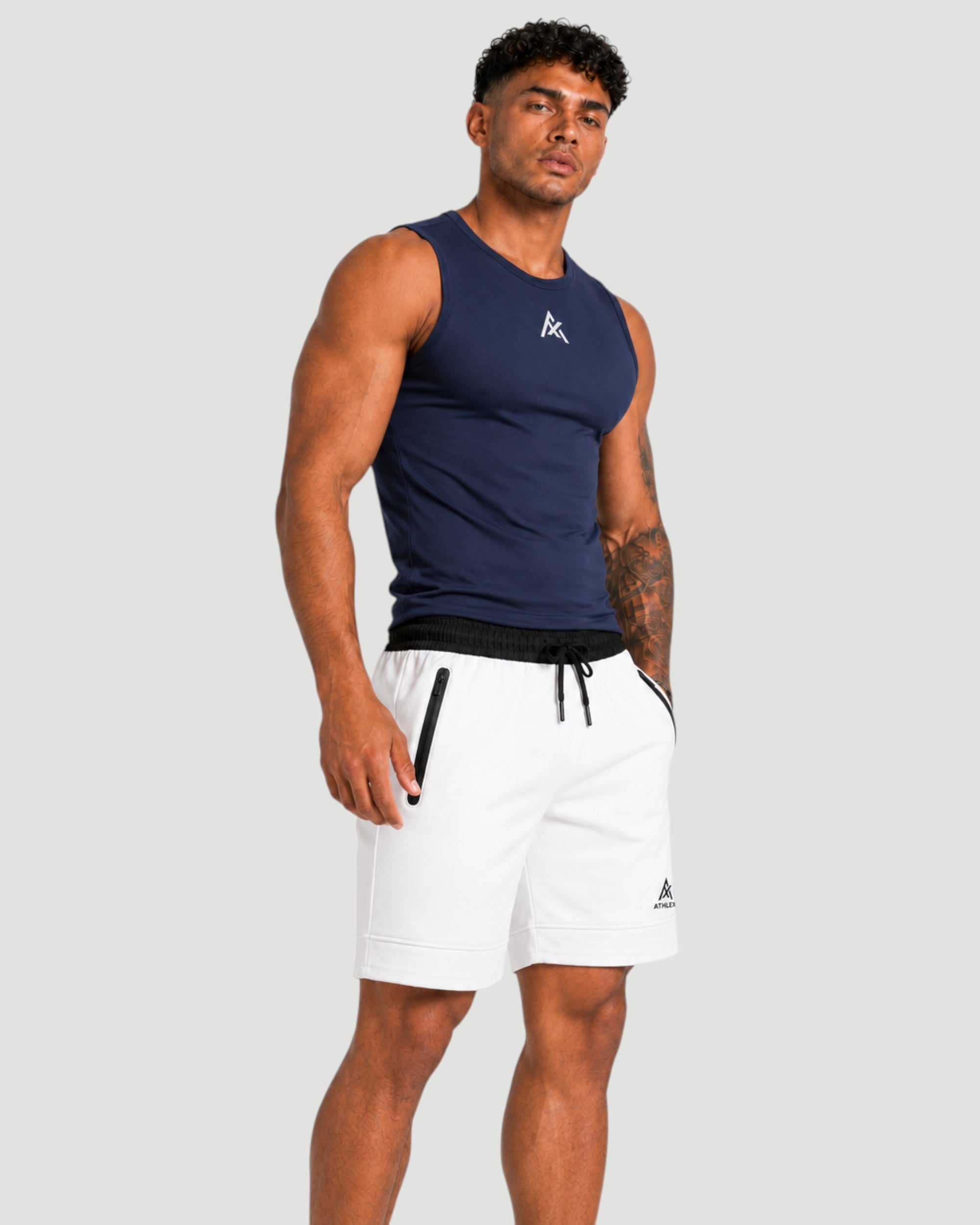 ATHLEX Compression Sleeveless Shirt - Navy Blue