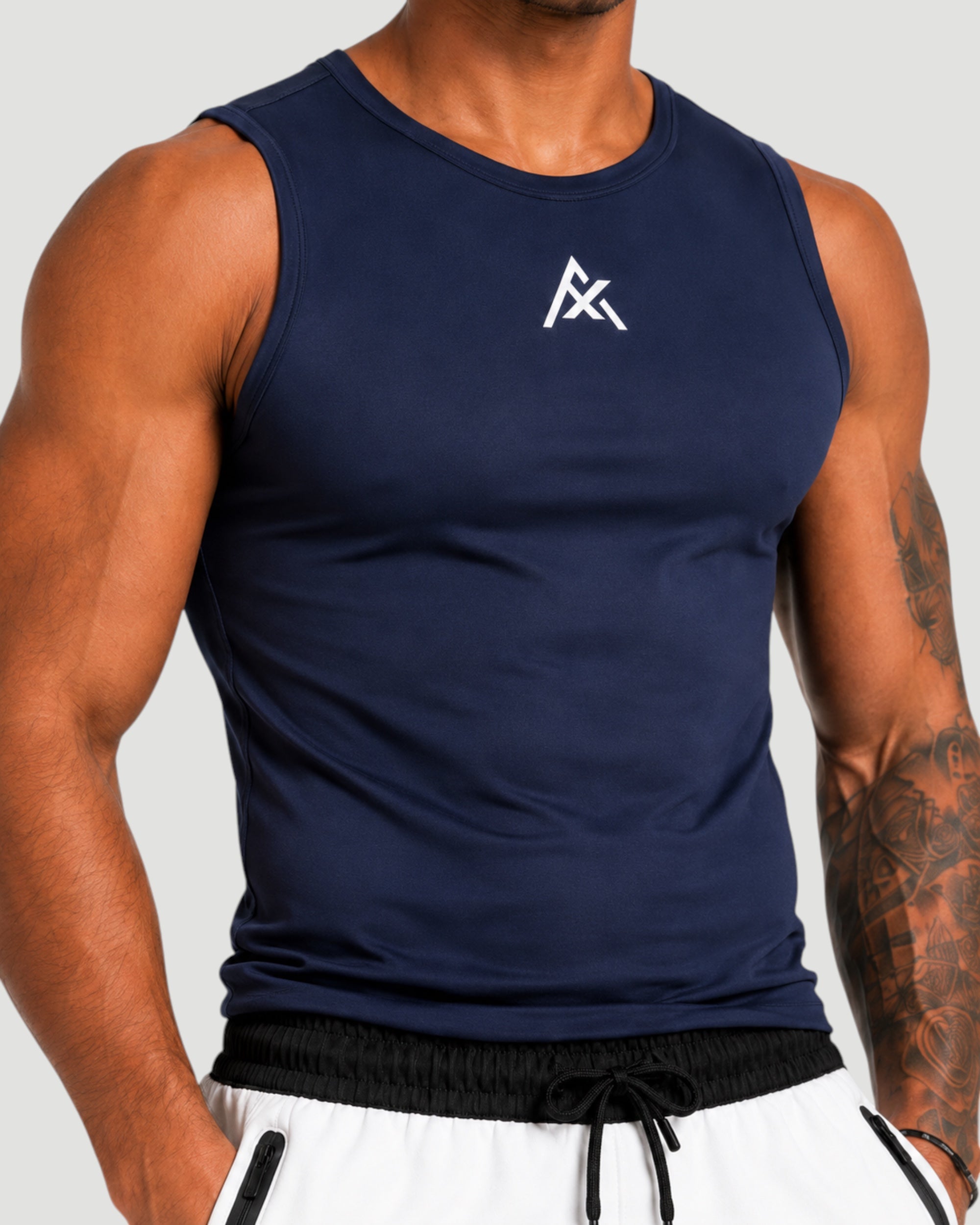 ATHLEX Compression Sleeveless Shirt - Navy Blue