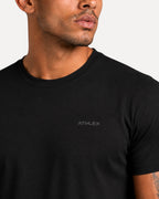 ATHLEX Men’s Minimal Black Cotton T-Shirt