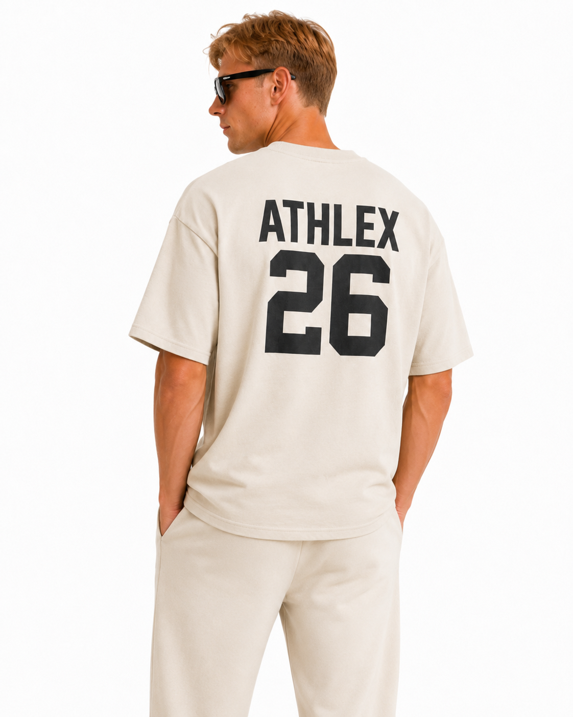 Athlex Oversized Graphic T-Shirt – Cream