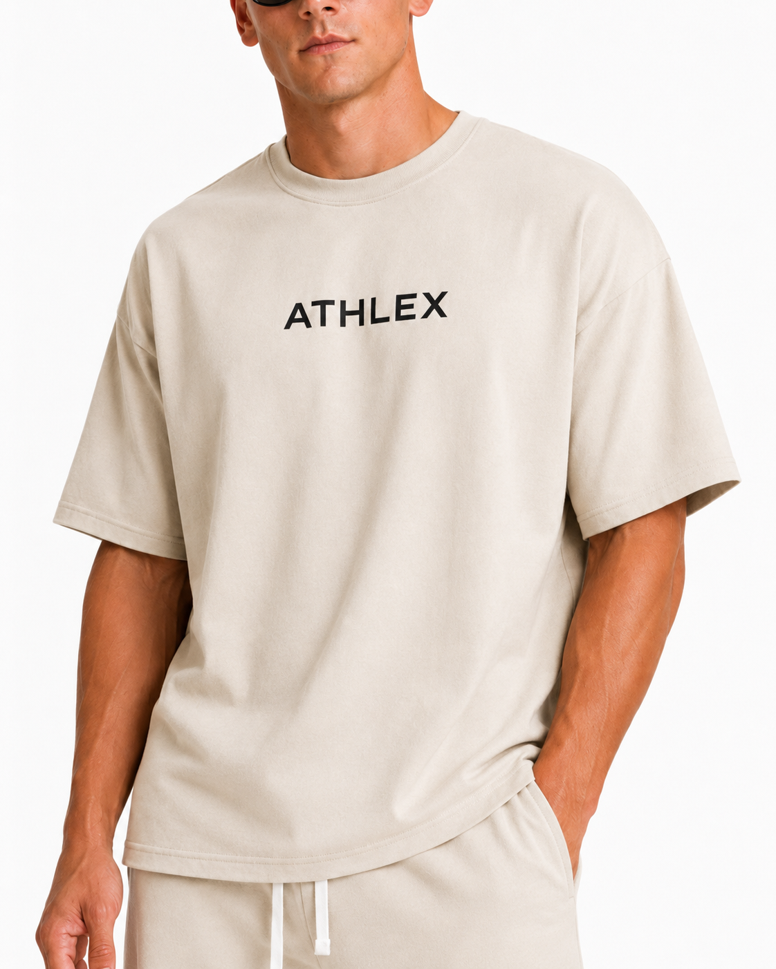 Athlex Oversized Graphic T-Shirt – Cream