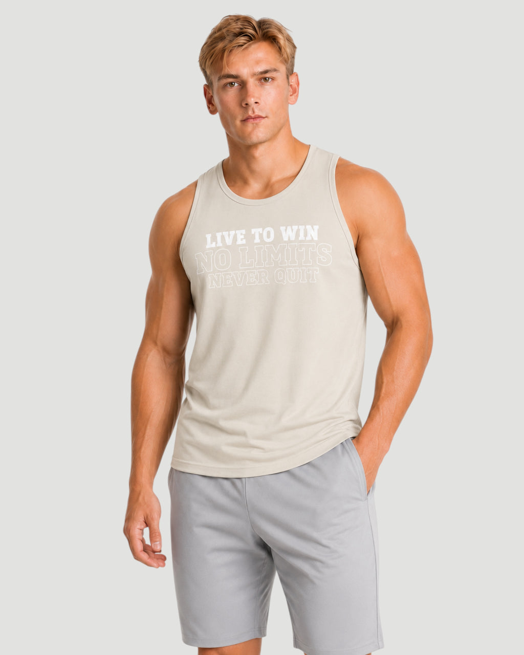 ATHLEX No Limits Sleeveless Tank - Cream