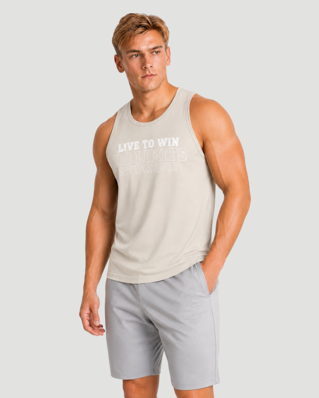 ATHLEX No Limits Sleeveless Tank - Cream