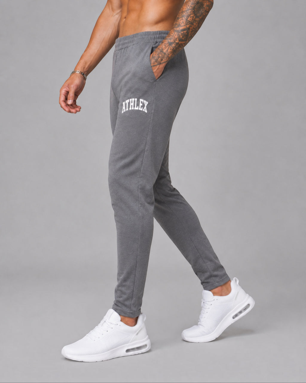 ATHLEX Heritage Slim-Fit Joggers – Heather Grey
