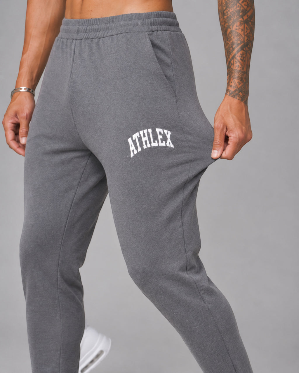 ATHLEX Heritage Slim-Fit Joggers – Heather Grey