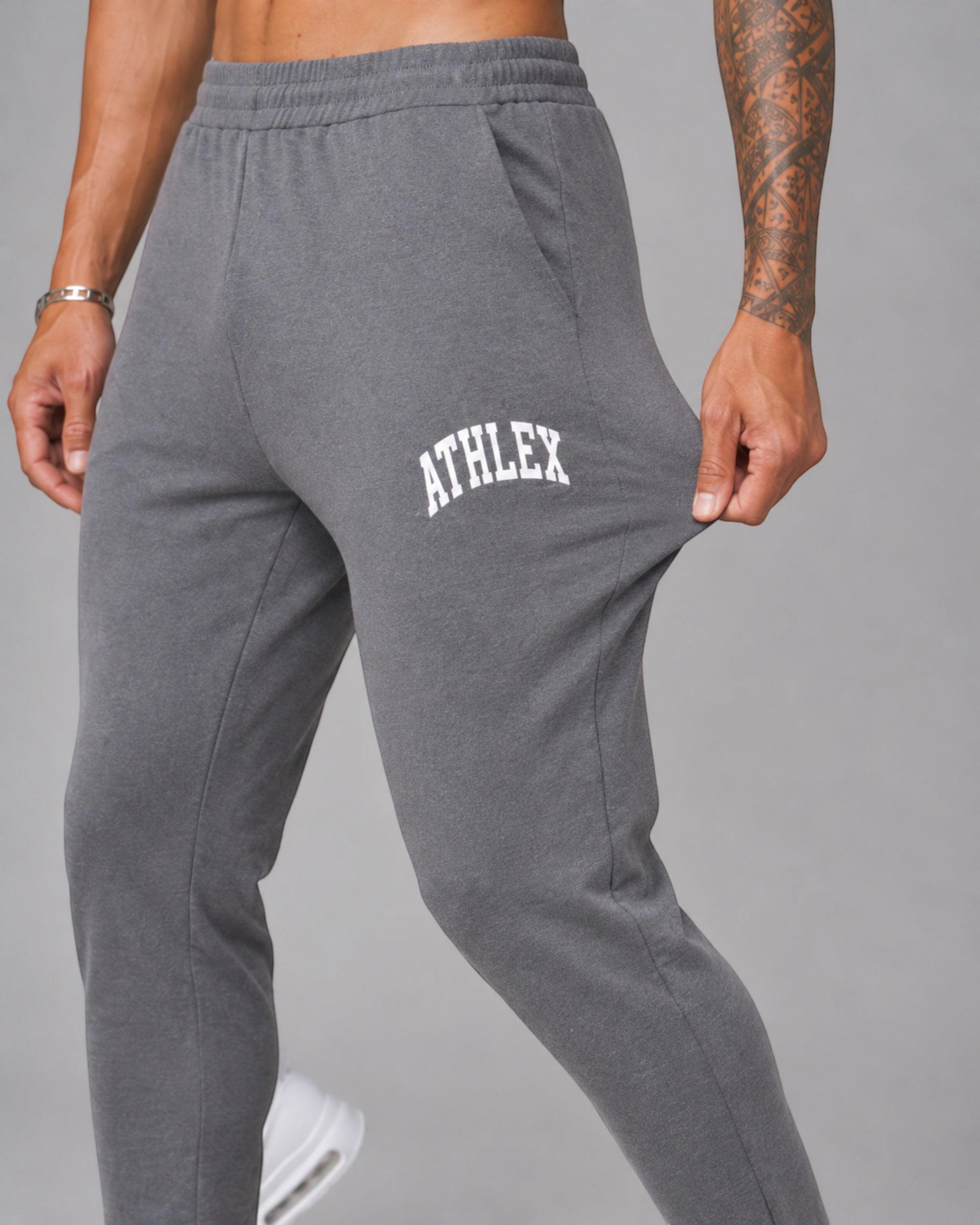 ATHLEX Heritage Slim-Fit Joggers – Heather Grey