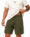 ATHLEX UtilityFlex Cargo Training Shorts – Olive Green