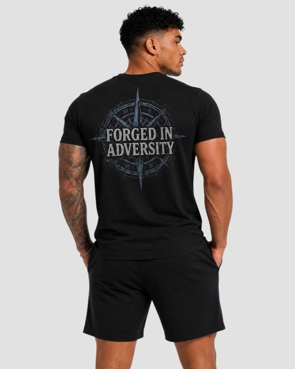 Athlex Forged in Adversity Black Graphic T-Shirt