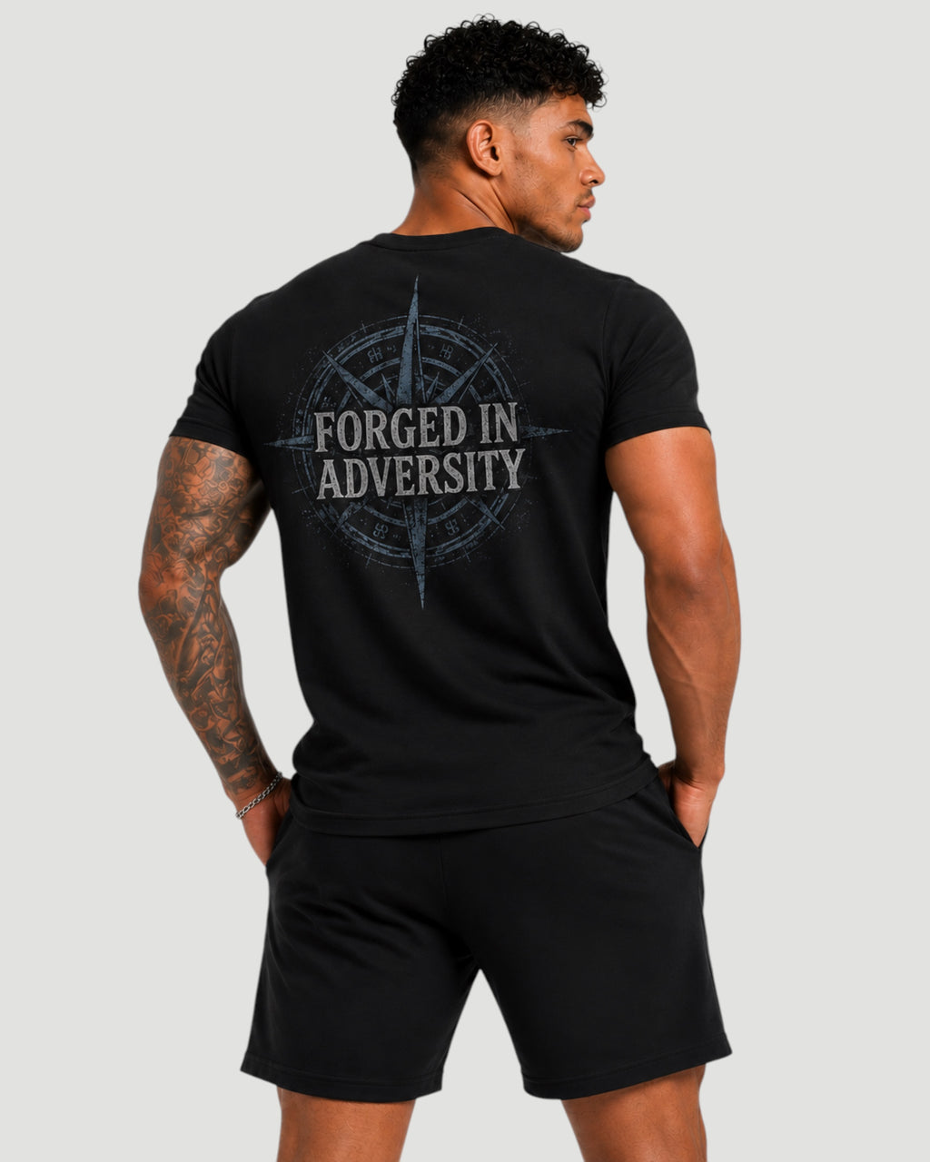 Athlex Forged in Adversity Black Graphic T-Shirt