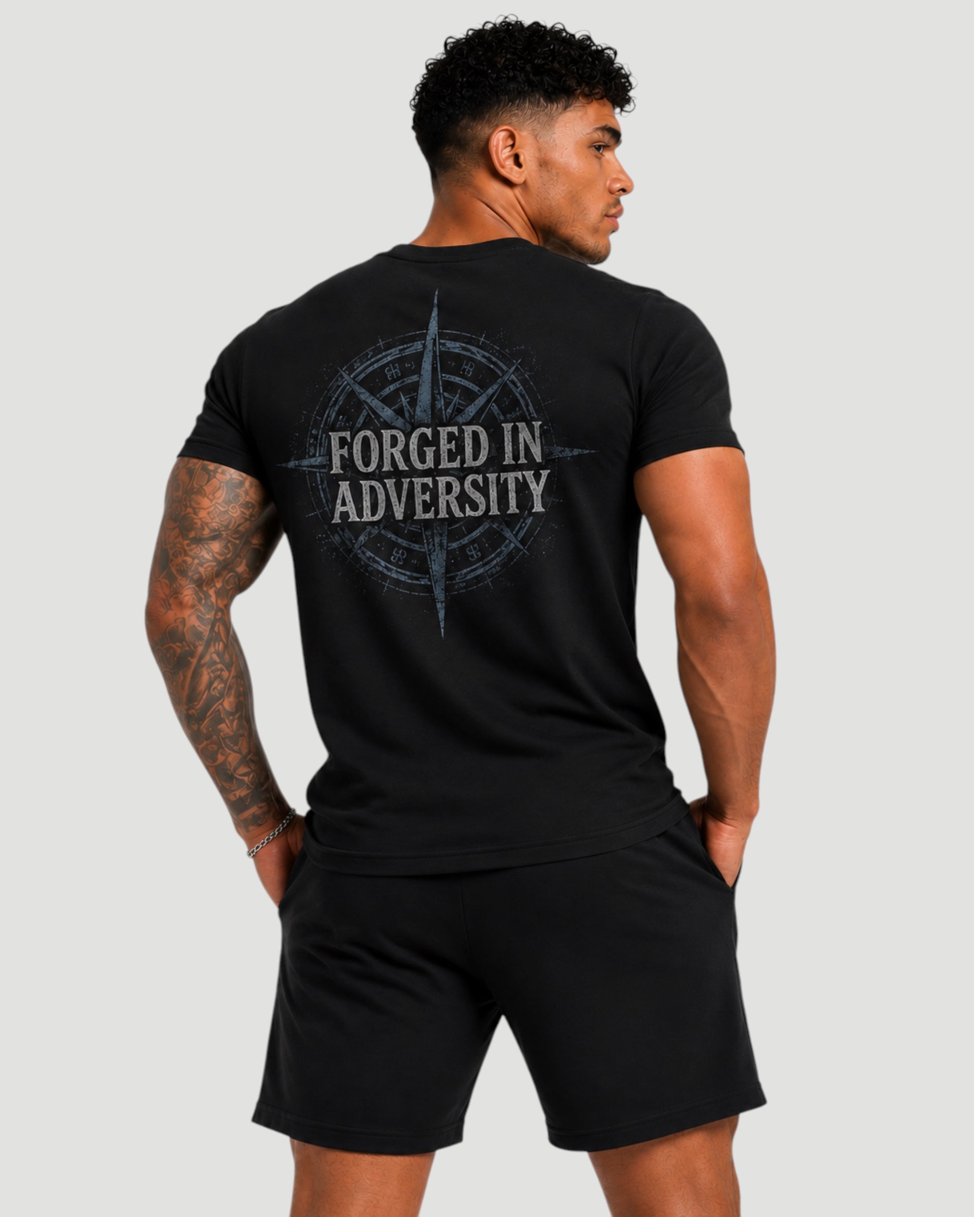 Athlex Forged in Adversity Black Graphic T-Shirt