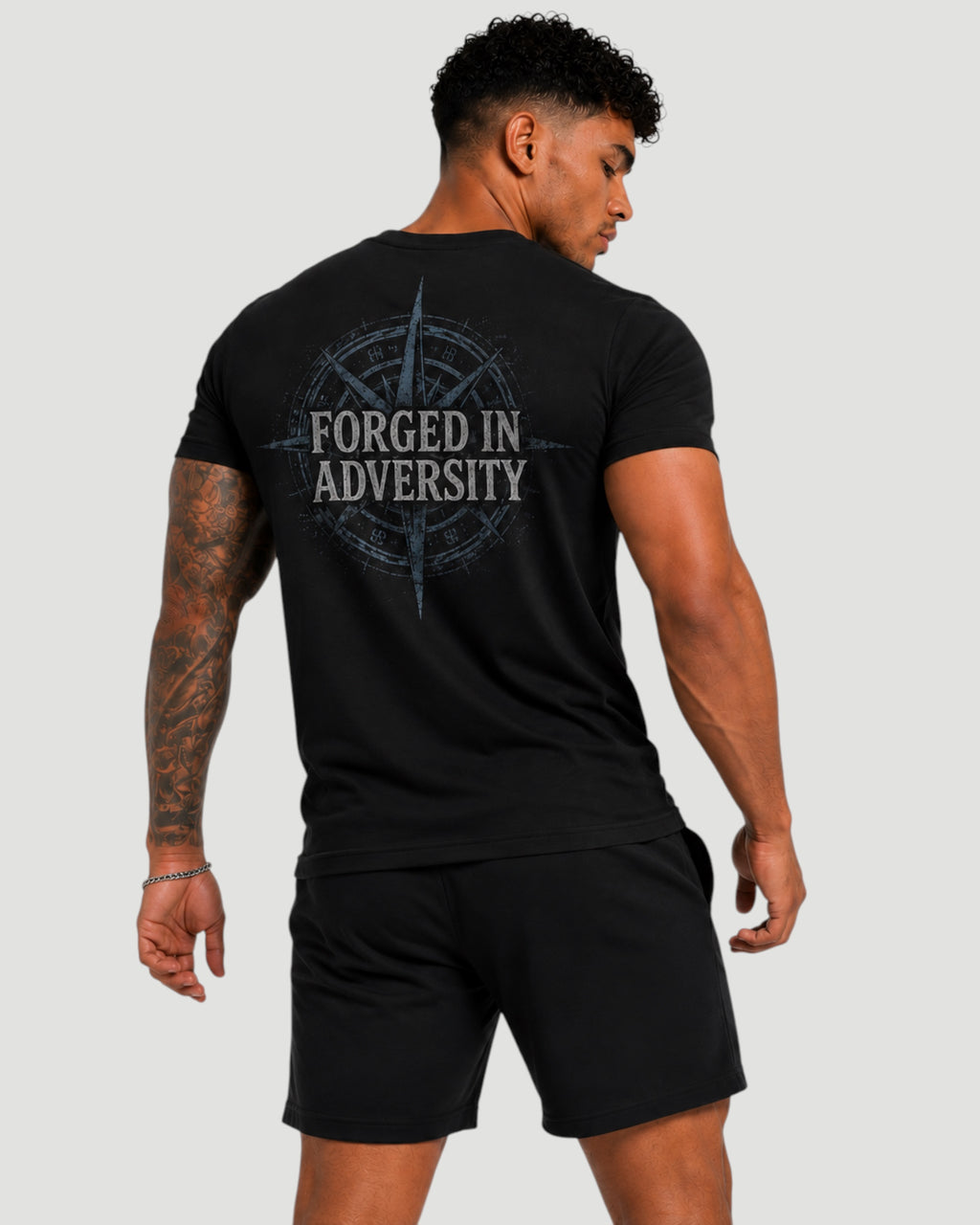 Athlex Forged in Adversity Black Graphic T-Shirt