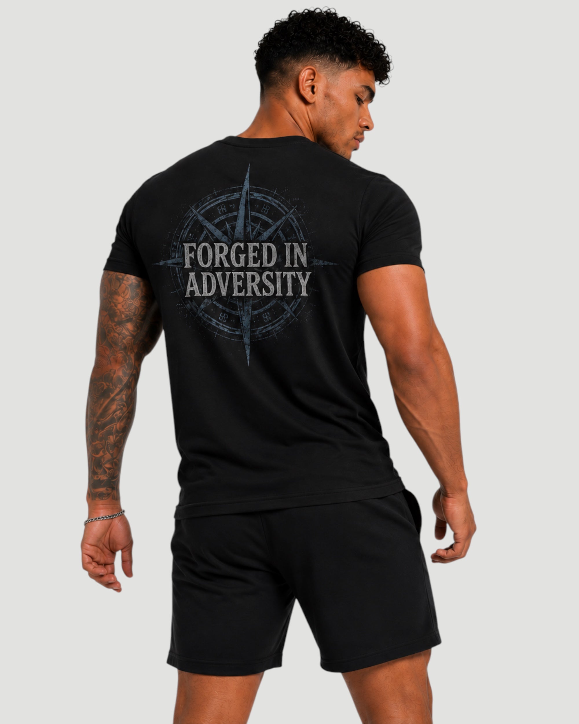 Athlex Forged in Adversity Black Graphic T-Shirt