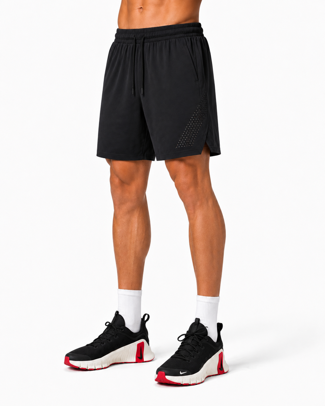ATHLEX AeroVent Laser-Cut Training Shorts – Jet Black